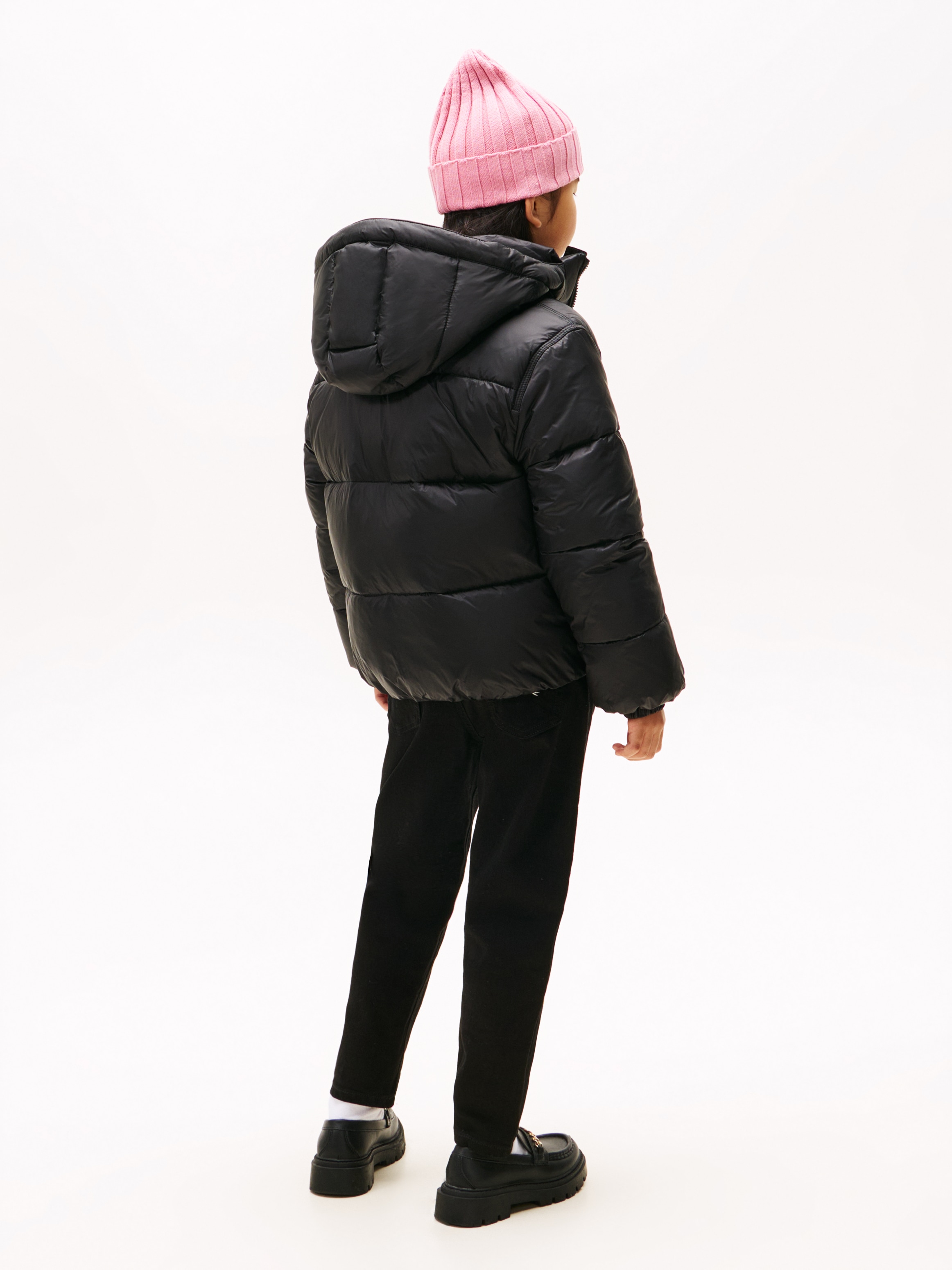 Tommy Hilfiger Veste matelassée »HOODED SHINY PUFFER JACKET« mit Kapuze Kinder bis 16 Jahre
