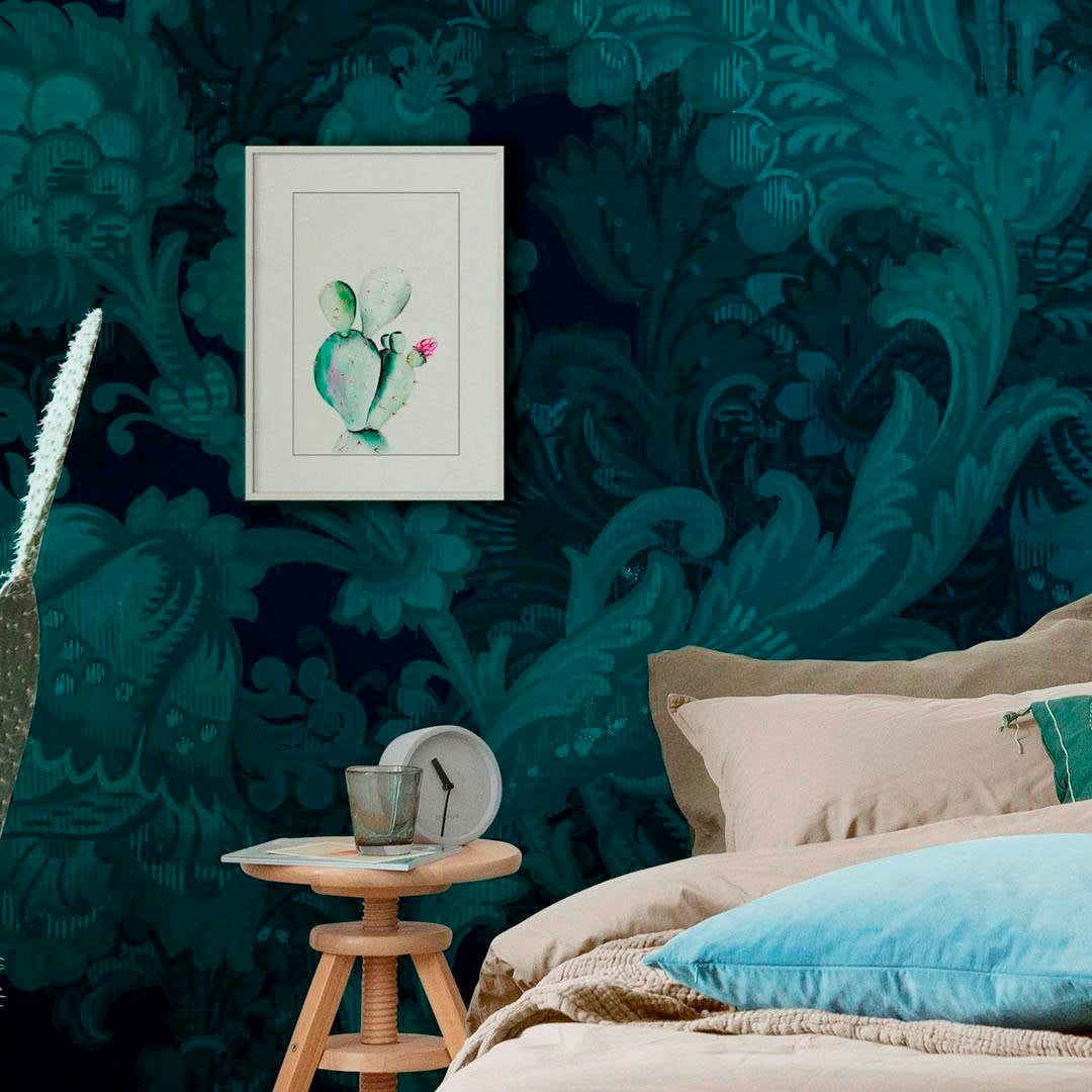 Komar Vliestapete »Digitaldruck Vlies - Fleurs de Nuit - Grösse 400 x 280 cm«, bedruckt, Wohnzimmer, Schlafzimmer
