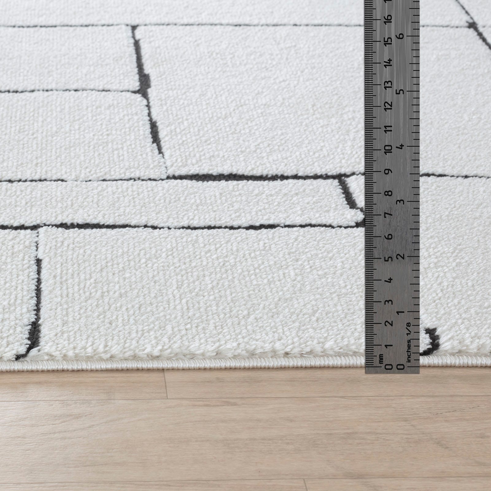 Livabliss Tapis »BARI« Rectangulaire 14 mm Höhe Skandi Design, Modern Boho Kurzflor Wohnzimmerteppich, Schlafzimmer