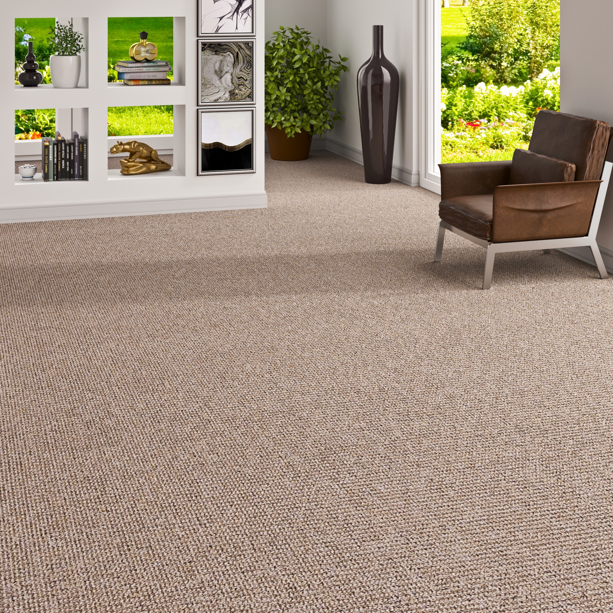 Image of GOODproduct Teppichboden "Ruva, Schlinge, Gesamthöhe 6 mm" rechteckig strukturierte Oberfläche, Breite 400 cm, strapazierfähig, Wohnzimmer
