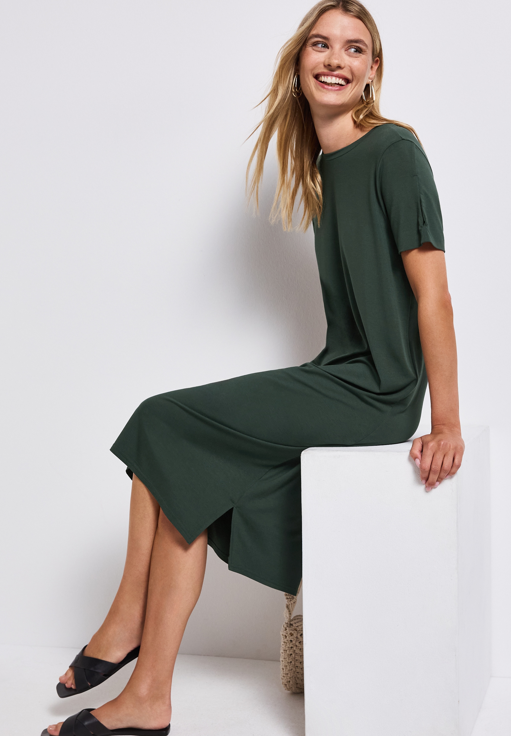 STREET ONE Shirtkleid, mit Schlitzdetail