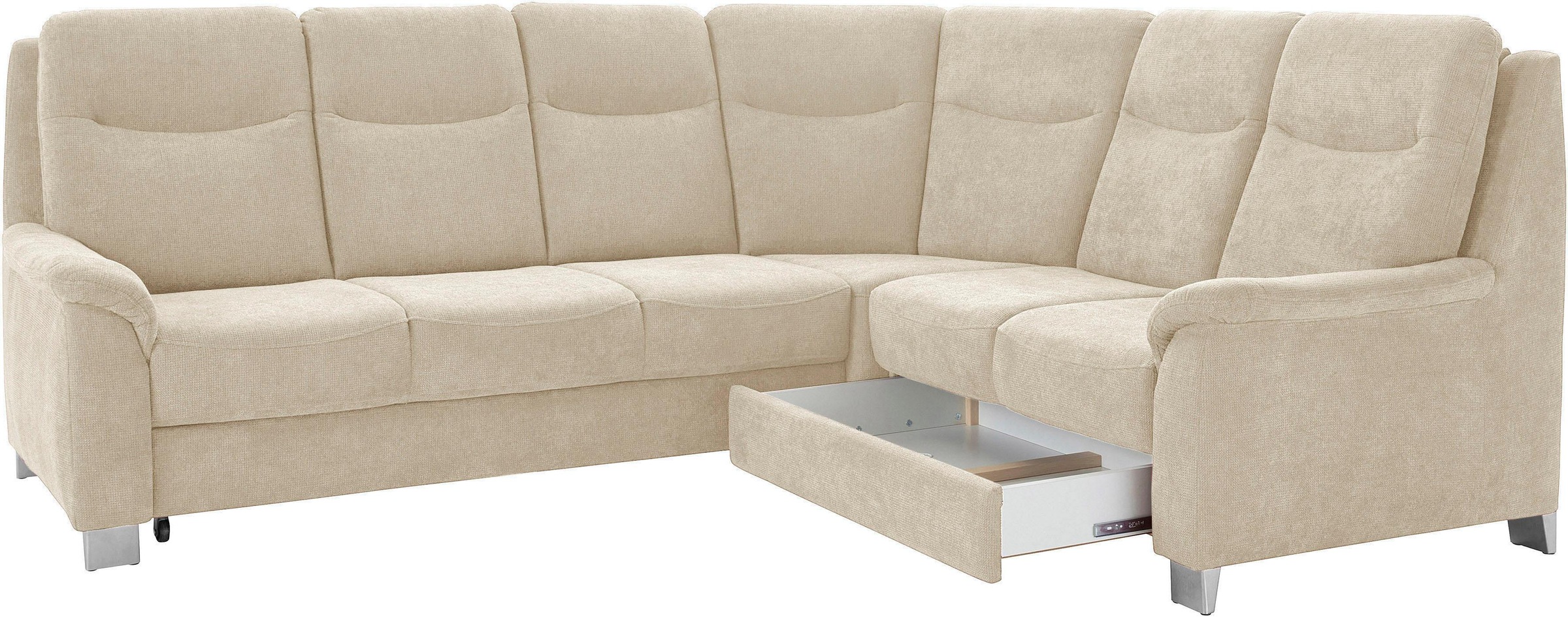 sit&more Ecksofa »Boccaccio L-Form«, mit Federkern und Kopfteilverstellung, wahlweise mit Bettfunktion