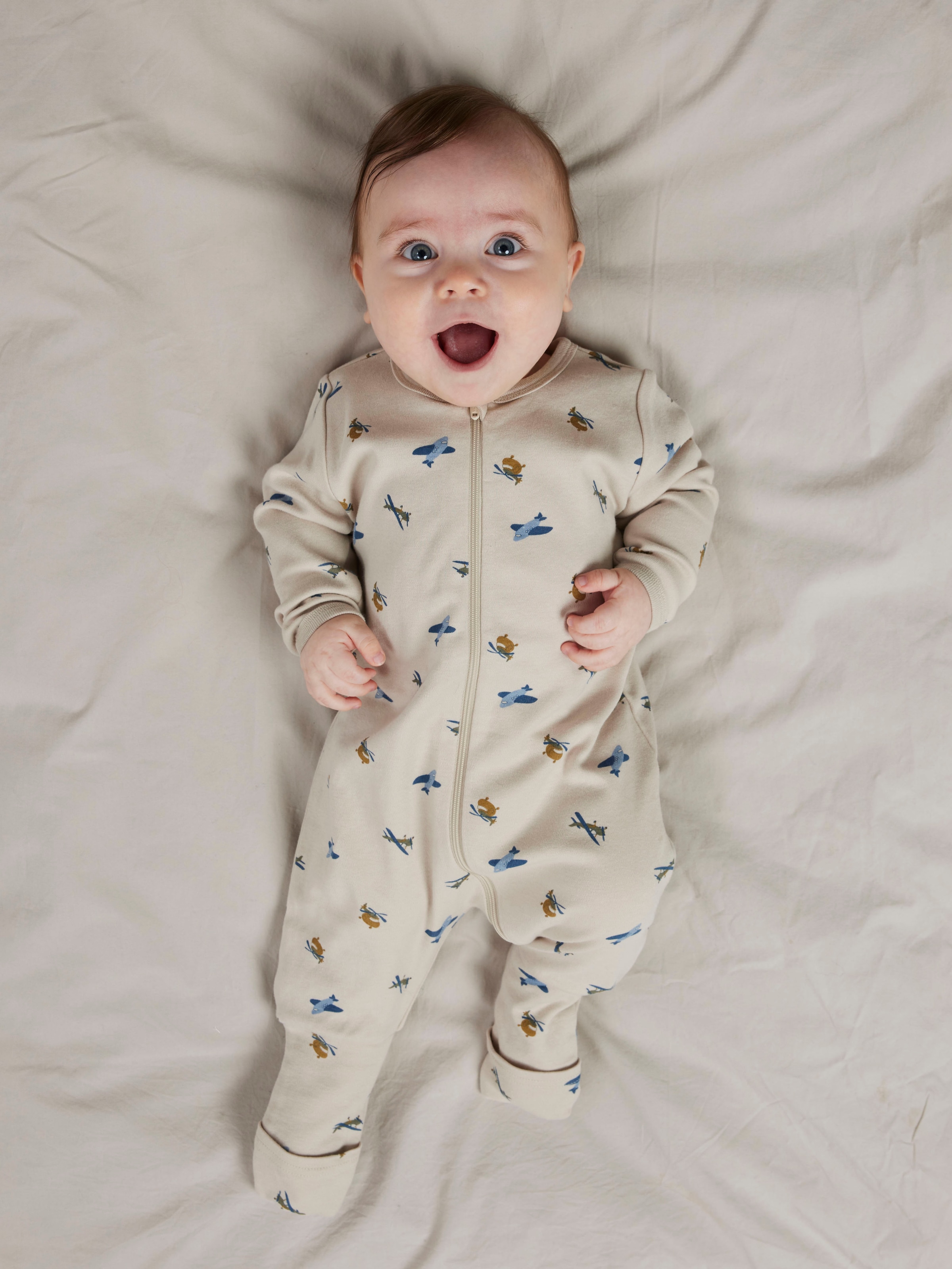 Name It Pyjama »NBMNIGHTSUIT 2P ZIP FF AIRPLANE NOOS« Packung, 2 tlg.