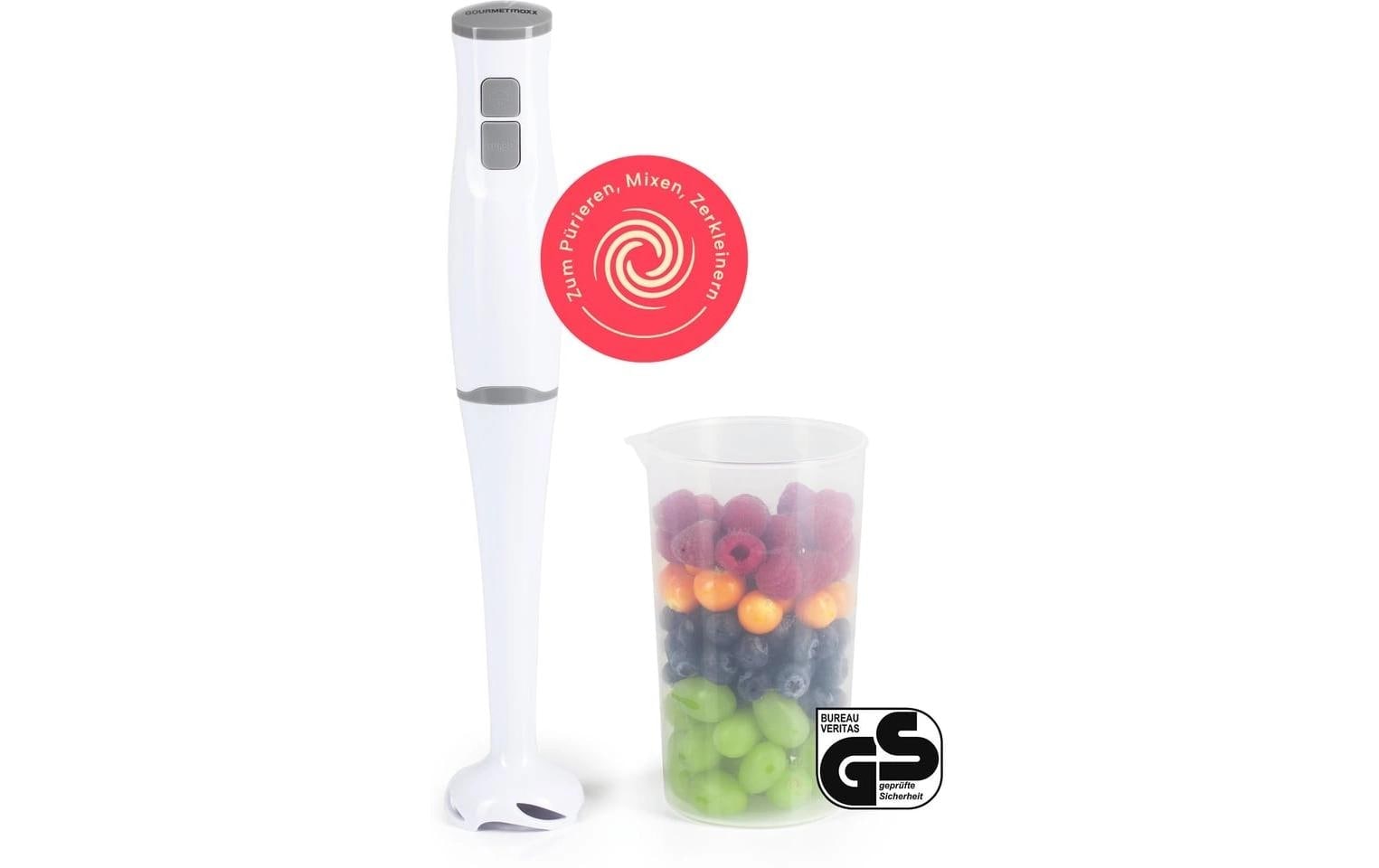 GOURMETmaxx Mixeur plongeant »13767 Weiss« 400 W Kraftvoller Stabmixer