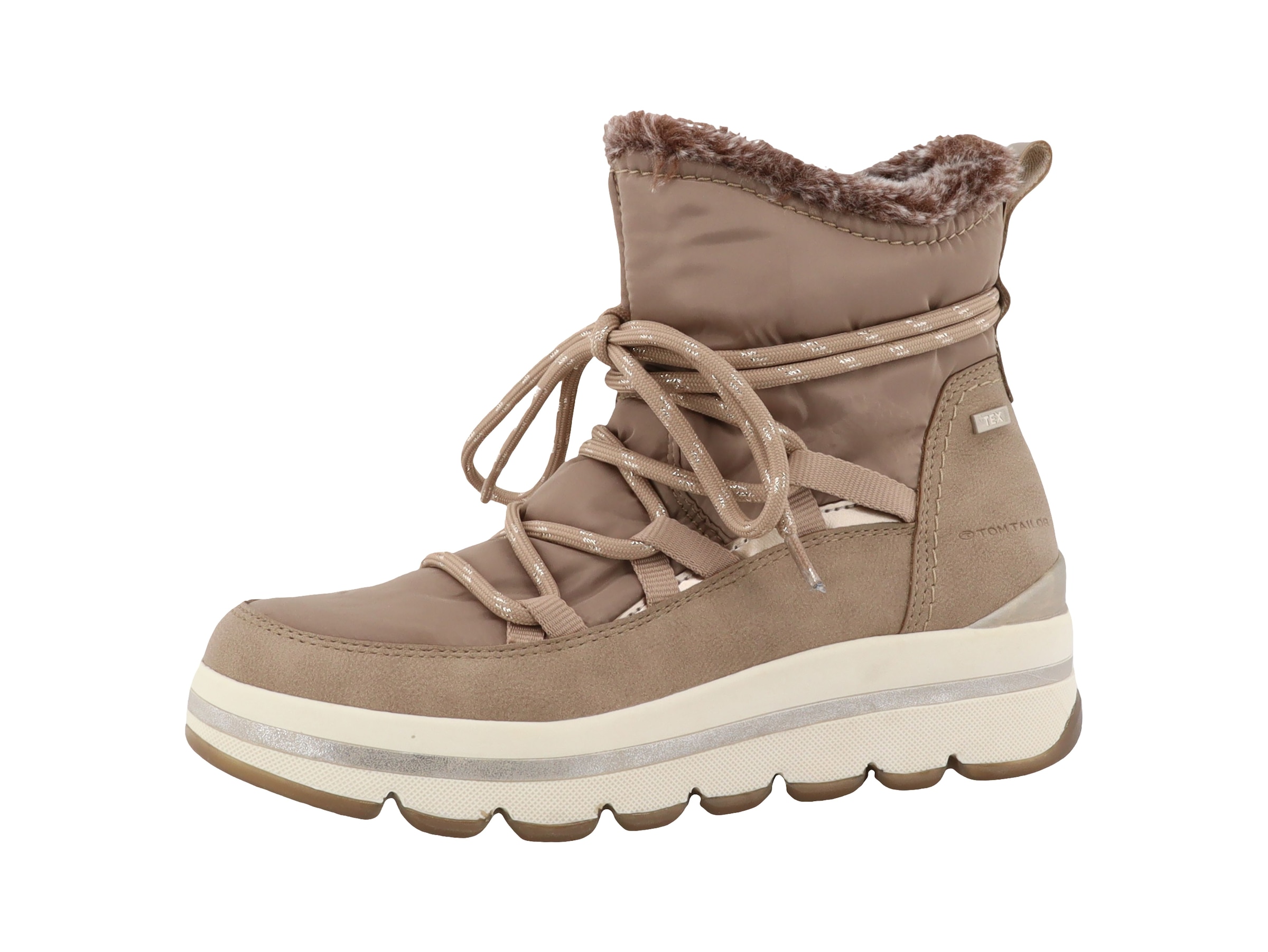 TOM TAILOR Bottes d'hiver  avec col en fausse fourrure