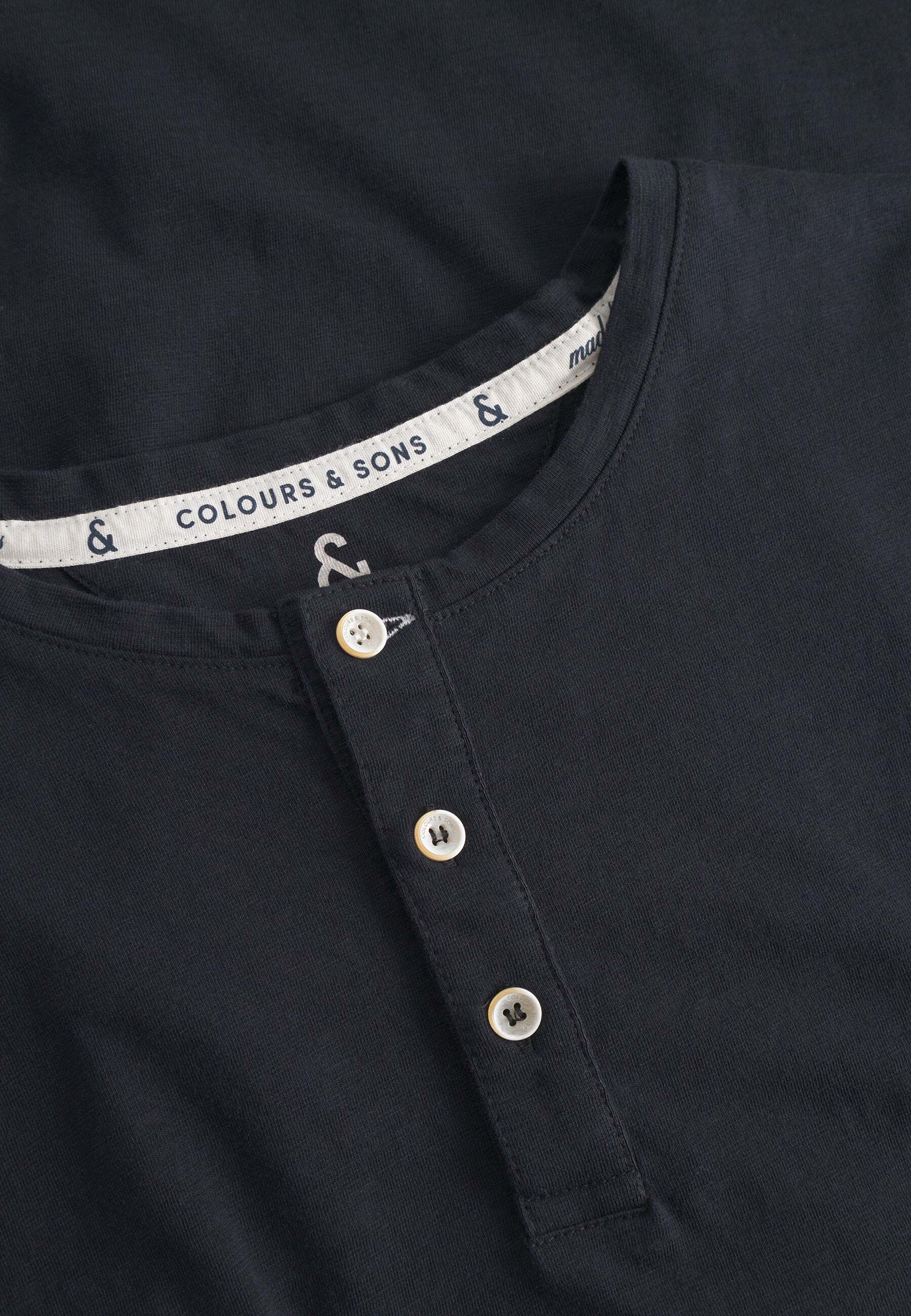 colours & sons Longsweatshirt »colours & sons Langarmshirt Henley Slub«