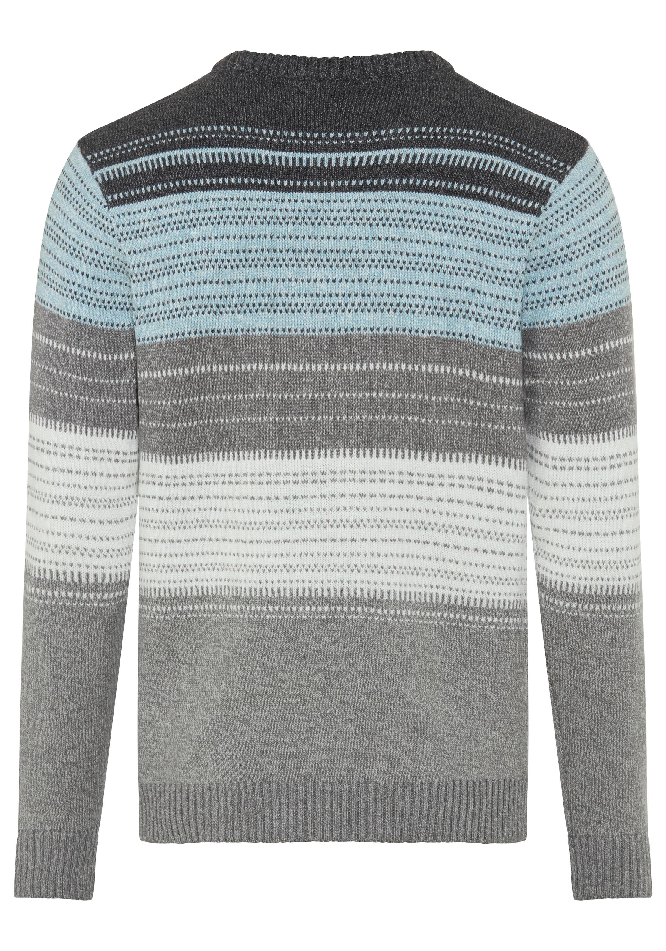 Man's World Streifenpullover »Neue Kollektion! Jaquardmuster & melierter Optik« Langarm, aus Baumwolle