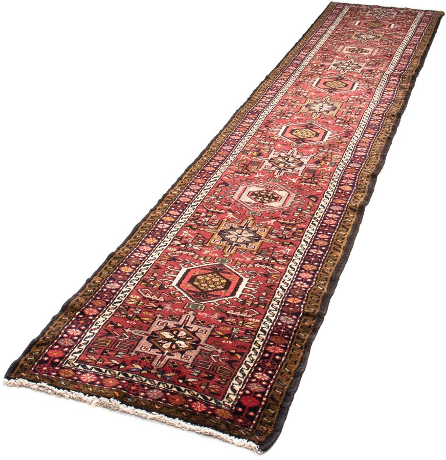 Image of morgenland Orientteppich »Perser - Nomadic - 391 x 71 cm - rost«, rechteckig, 10 mm Höhe, Wohnzimmer, Handgeknüpft, Einzelstück mit Zertifikat bei Ackermann Versand Schweiz