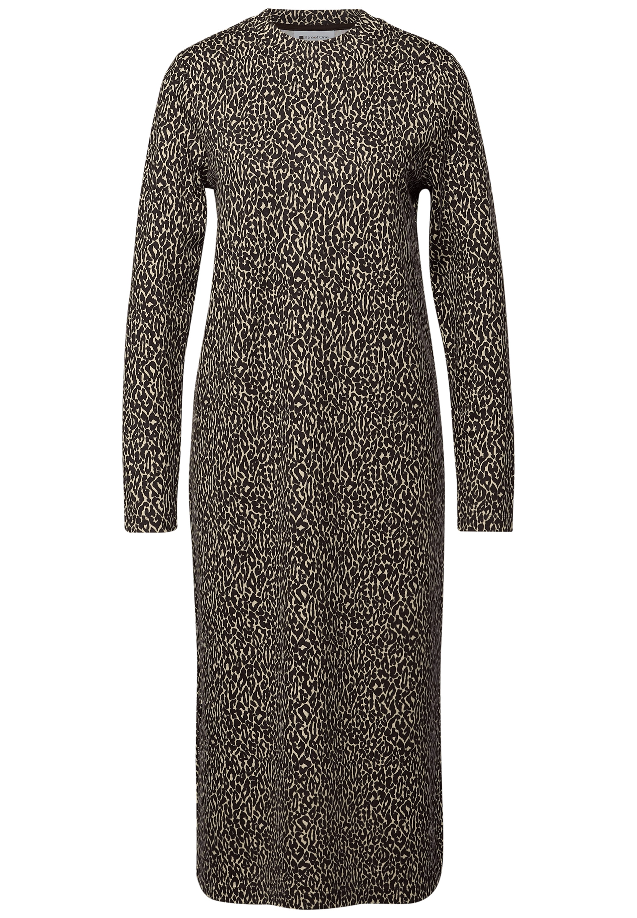 STREET ONE Midikleid Ohne Taschen im Leo-Allover-Print