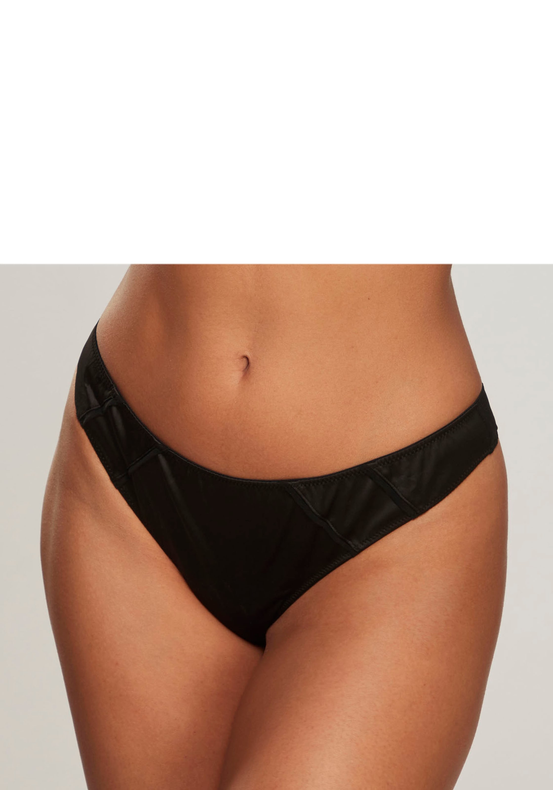 Image of petite fleur gold String mit edlem Bänderdetail und Ringaccessoire aus Satin-Material