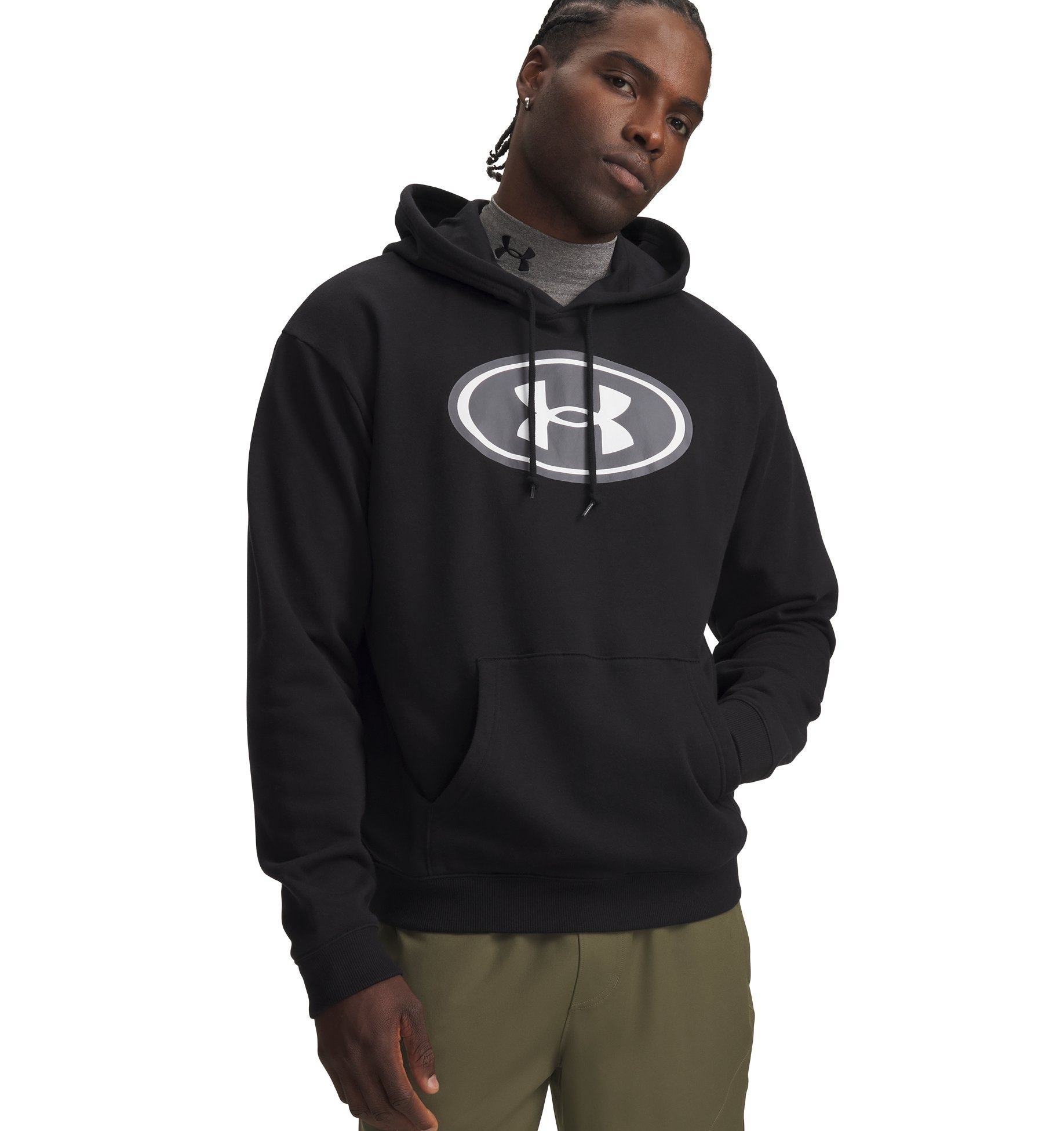 Image of Under Armour Kapuzensweatshirt "UA RIVAL FLC BRANDED HOODIE", sportlicher Stil, mit Kapuze, aus Baumwolle und Polyester