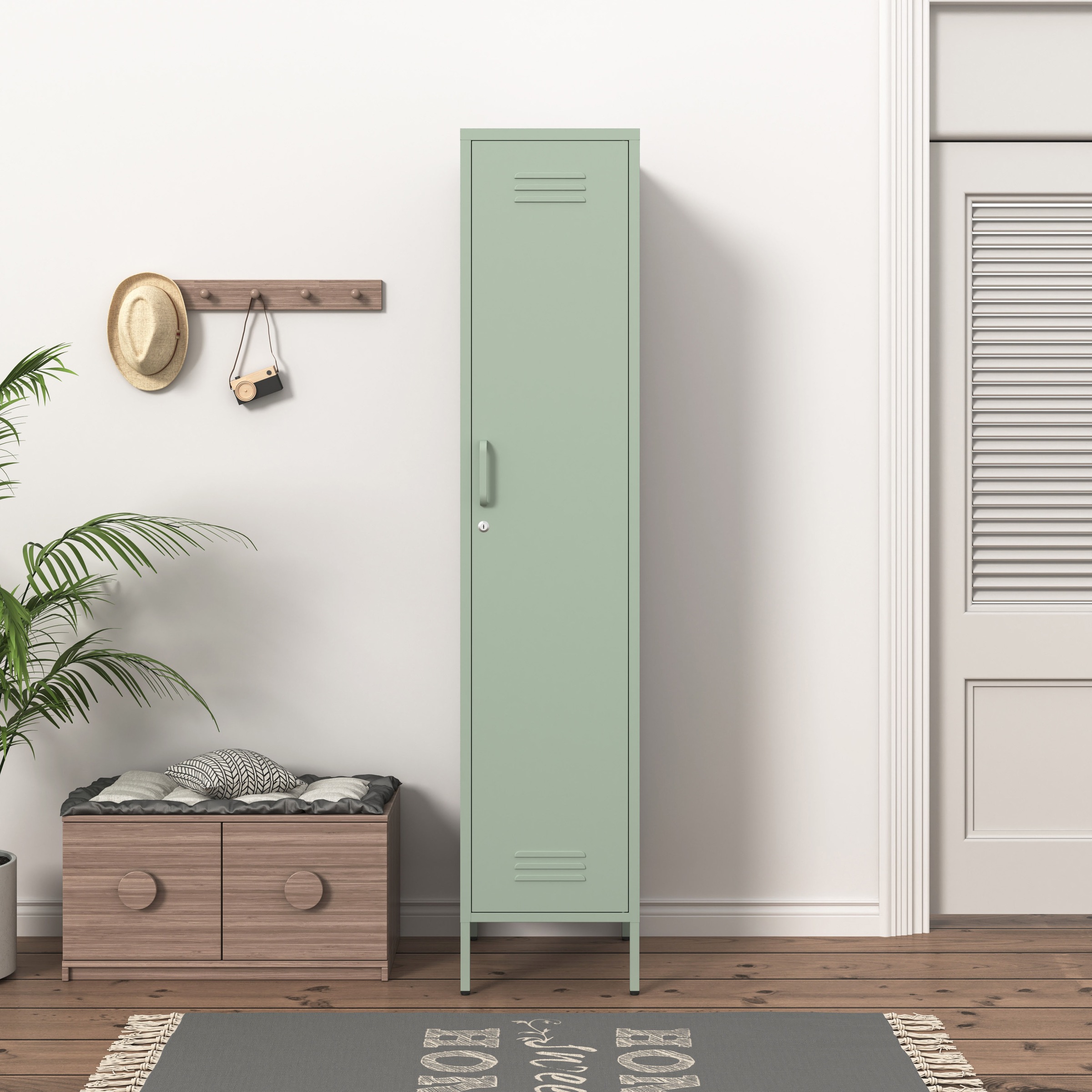 Image of GOODproduct Drehtürenschrank "Siena Kleiderschrank Schrank Metallschrank Mehrzweckschrank Spind" in 4 Farben aus Metall Stahlschrank, in der Höhe verstellbar, abschliessbar Bestseller Otto´s Choice