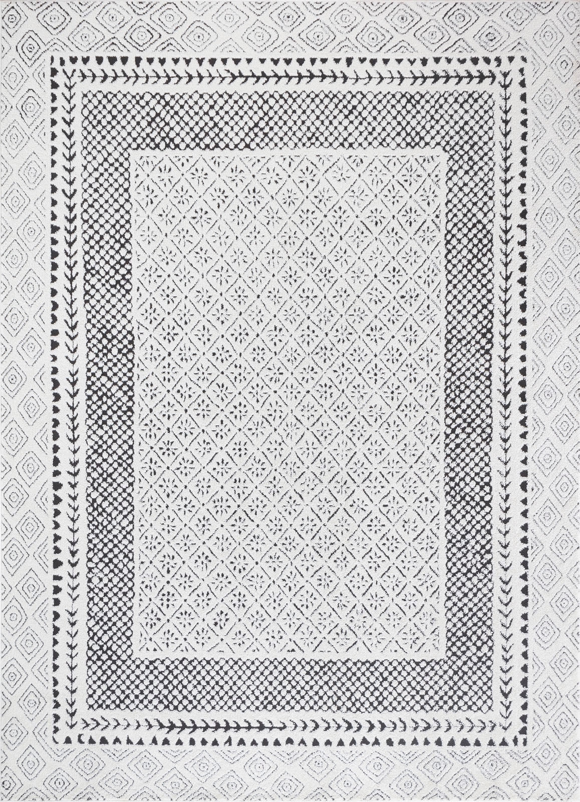 Livabliss Teppich »MONACO«, rechteckig, 14 mm Höhe, Skandinavischer Teppich, Kurzflor Boho-Wohnzimmerteppich