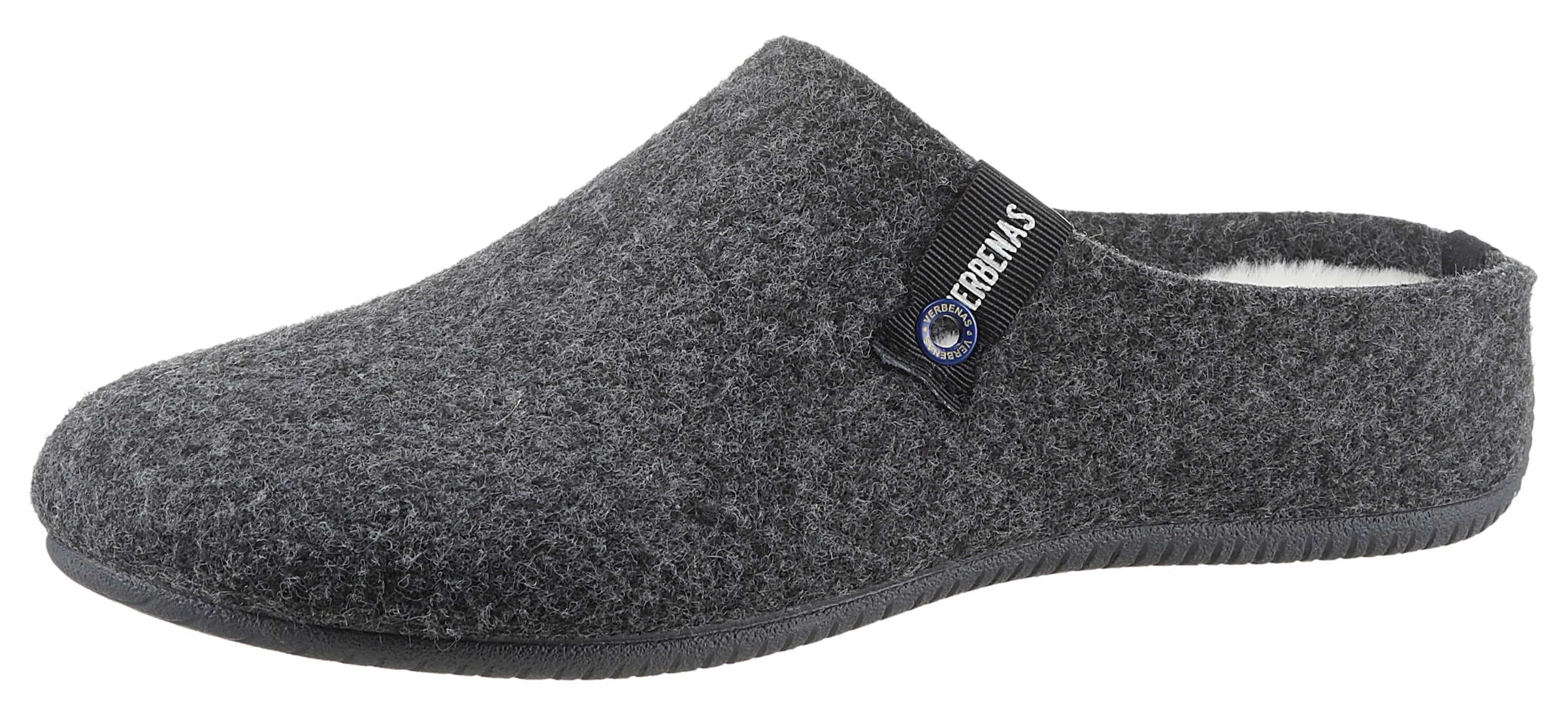 VERBENAS Pantoffel »York Fieltro«, Hausschuh, Homeslipper, Clog mit Warmfutter-Innensohle