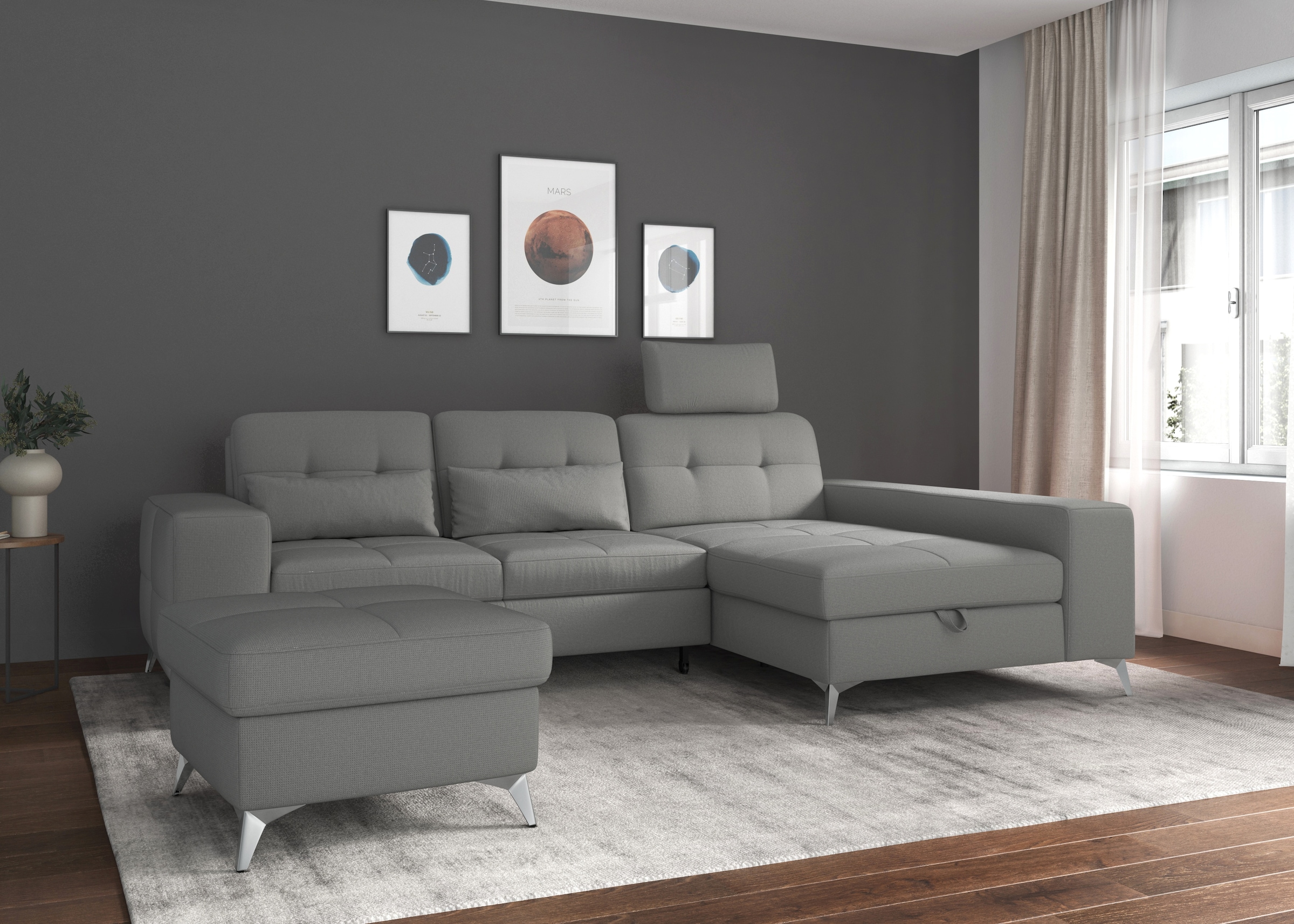 sit&more Coussin de canapé »Baviene« Set, bestehend aus 2 Nierenkissen