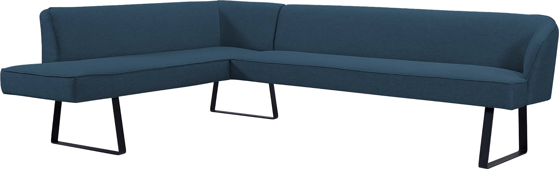 exxpo - sofa fashion Eckbank »Americano«, mit Keder und Metallfüssen, Bezug in verschiedenen Qualitäten