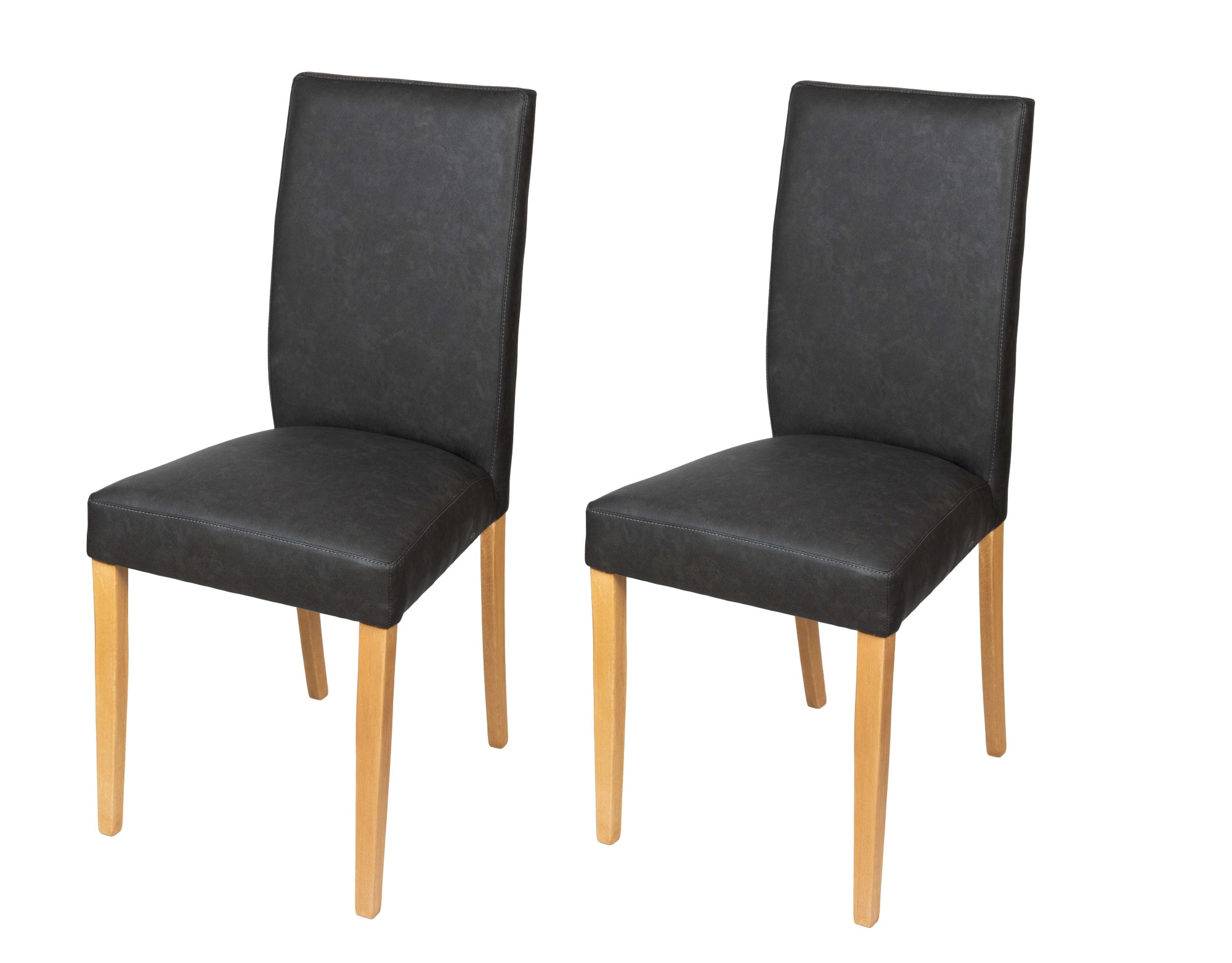 Home affaire Esszimmerstuhl »Evona Polsterstuhl, Küchenstuhl, 4-Fussstuhl« () 2 Stk.Kunstleder, 3 Farben, Massivholzbeine, stabil, zeitlos