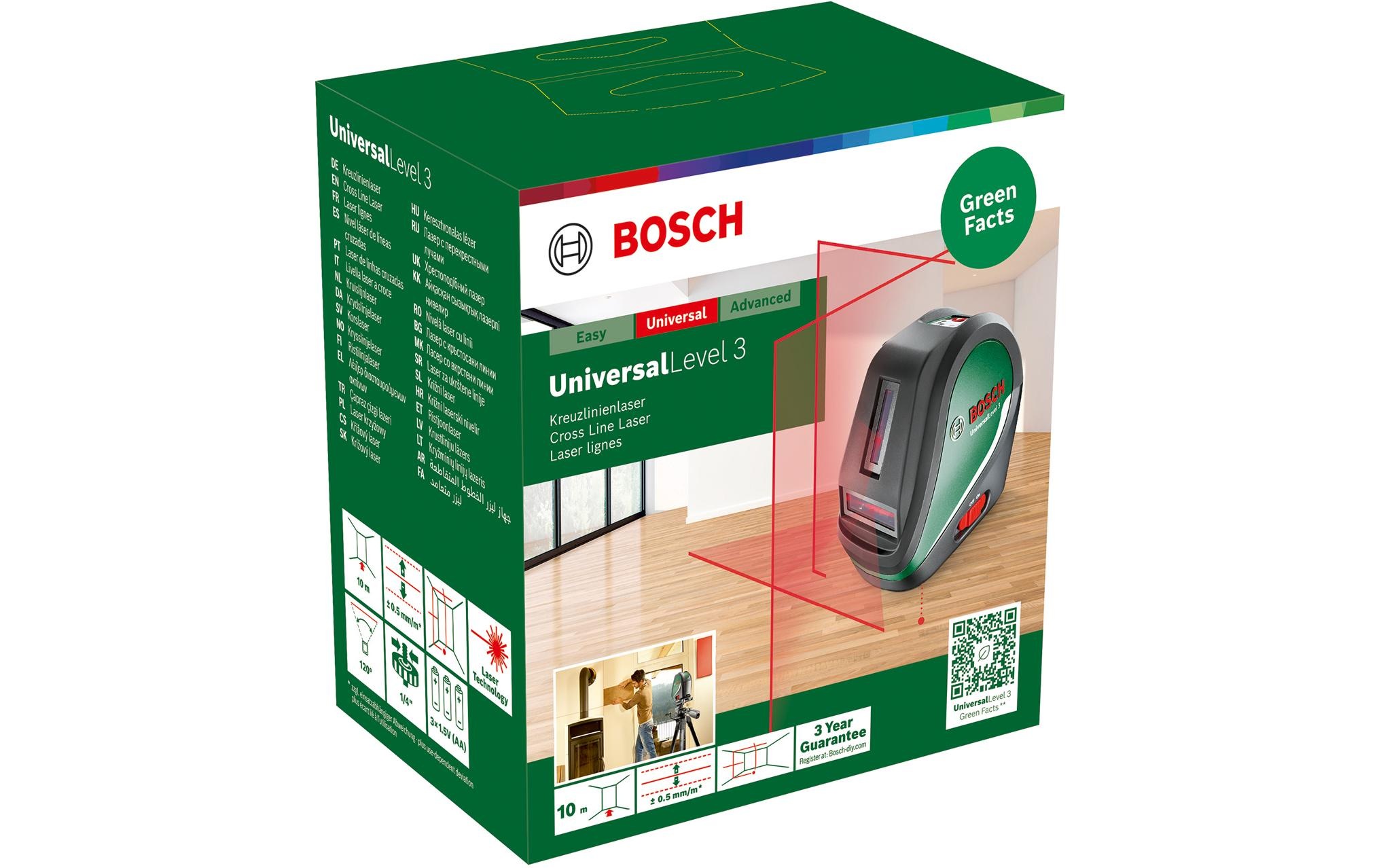 BOSCH Kreuzlinienlaser »Universal Level 3 10 m«