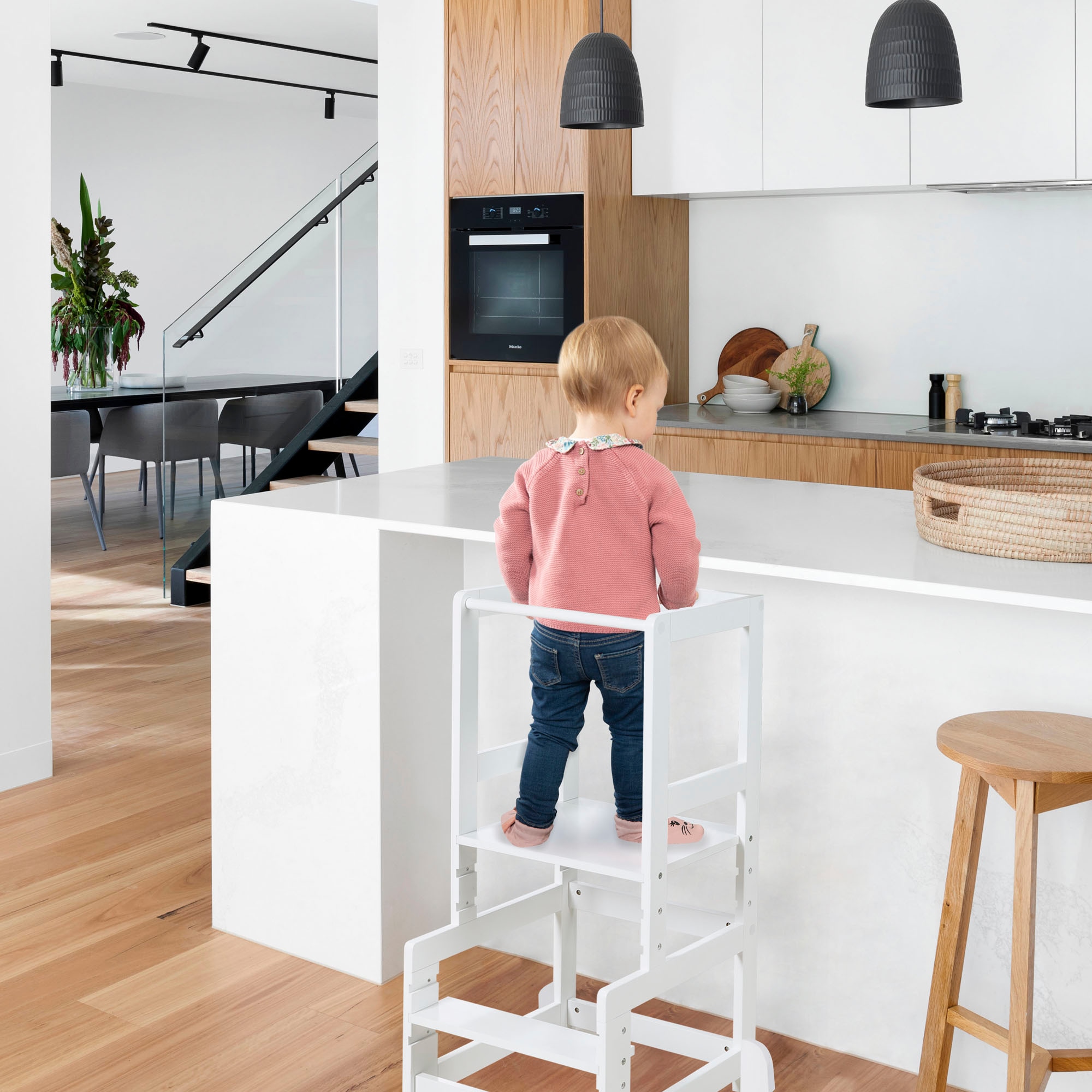 roba® Stehhilfe »Lernturm nach Montessori, weiss«