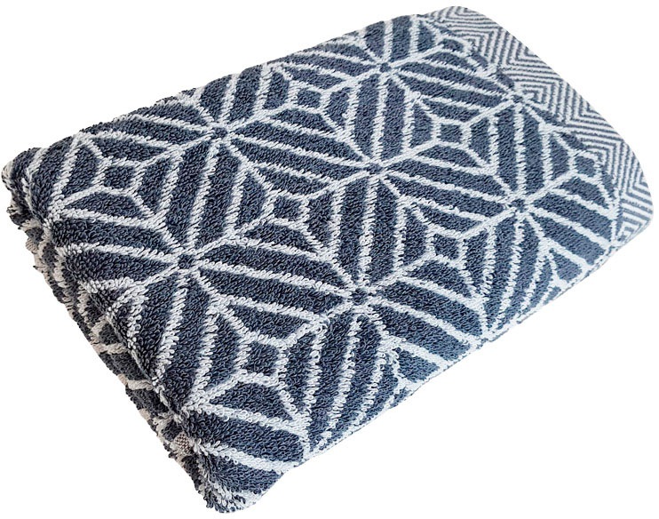 Image of framsohn frottier Handtuch Set "Design Jaquard Raute" mehrfarbig gewebtem Saum, hergestellt in Österreich