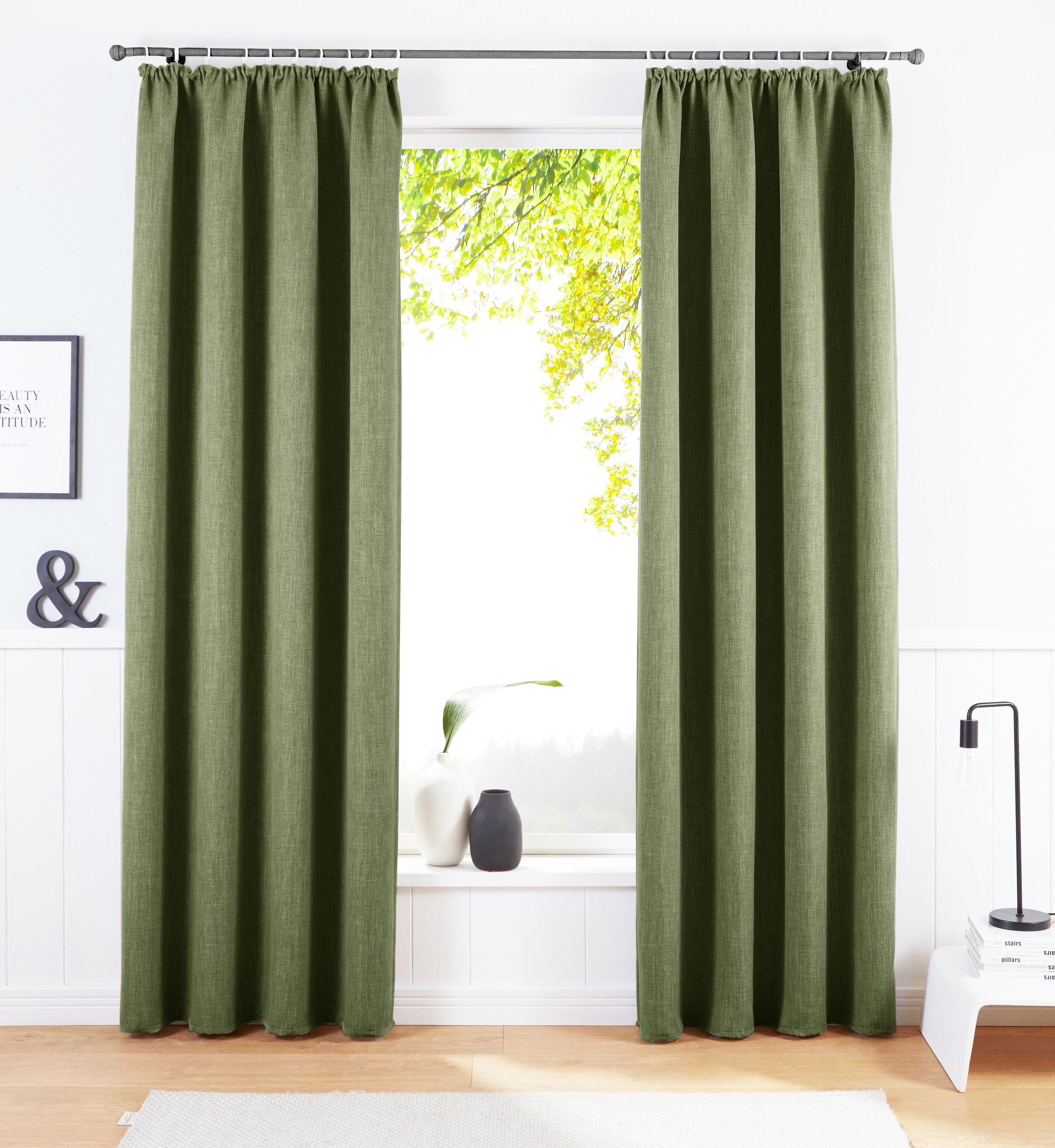 Bruno Banani Verdunkelungsvorhang »Bela« Kräuselband 1 Stk. tlg. blickdicht, meliert, verschiedene Grössen,