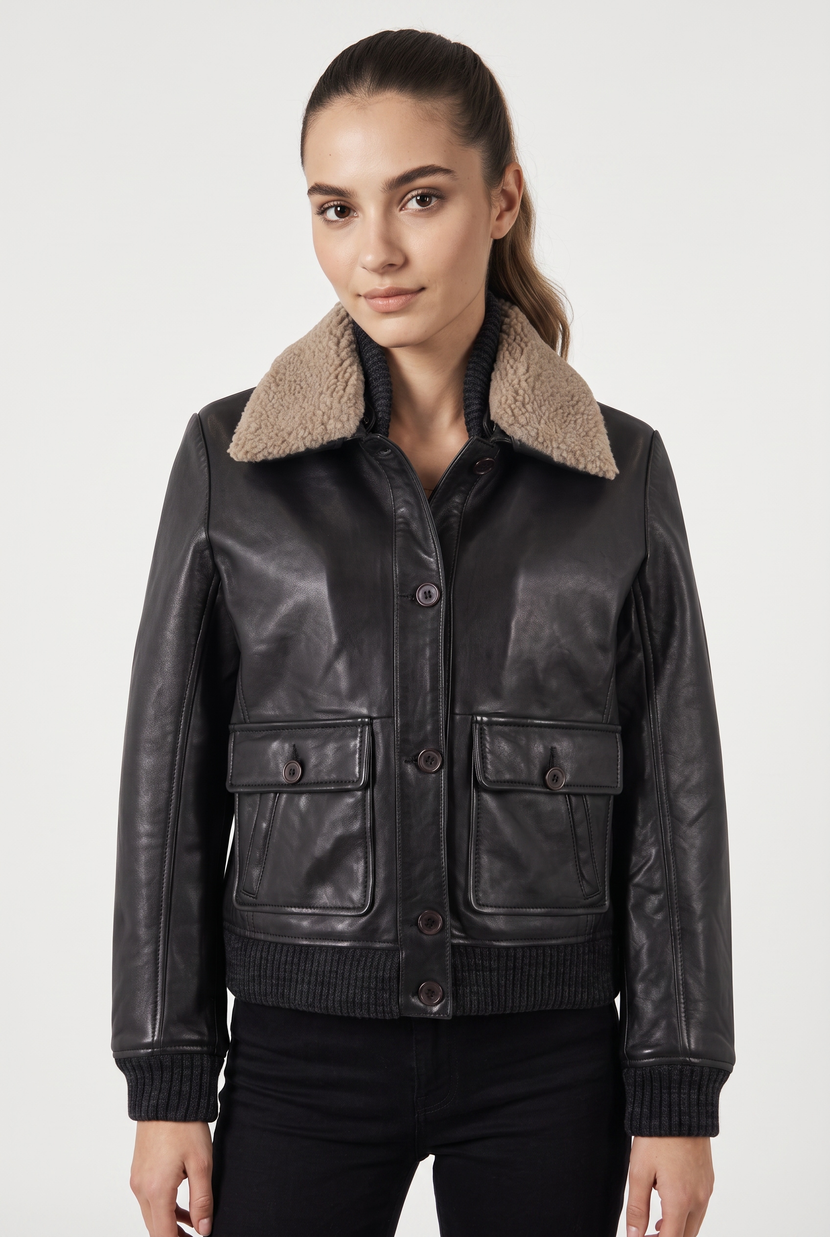 Image of Mauritius Lederjacke "MWHiver" mit abnehmbarem Kragen