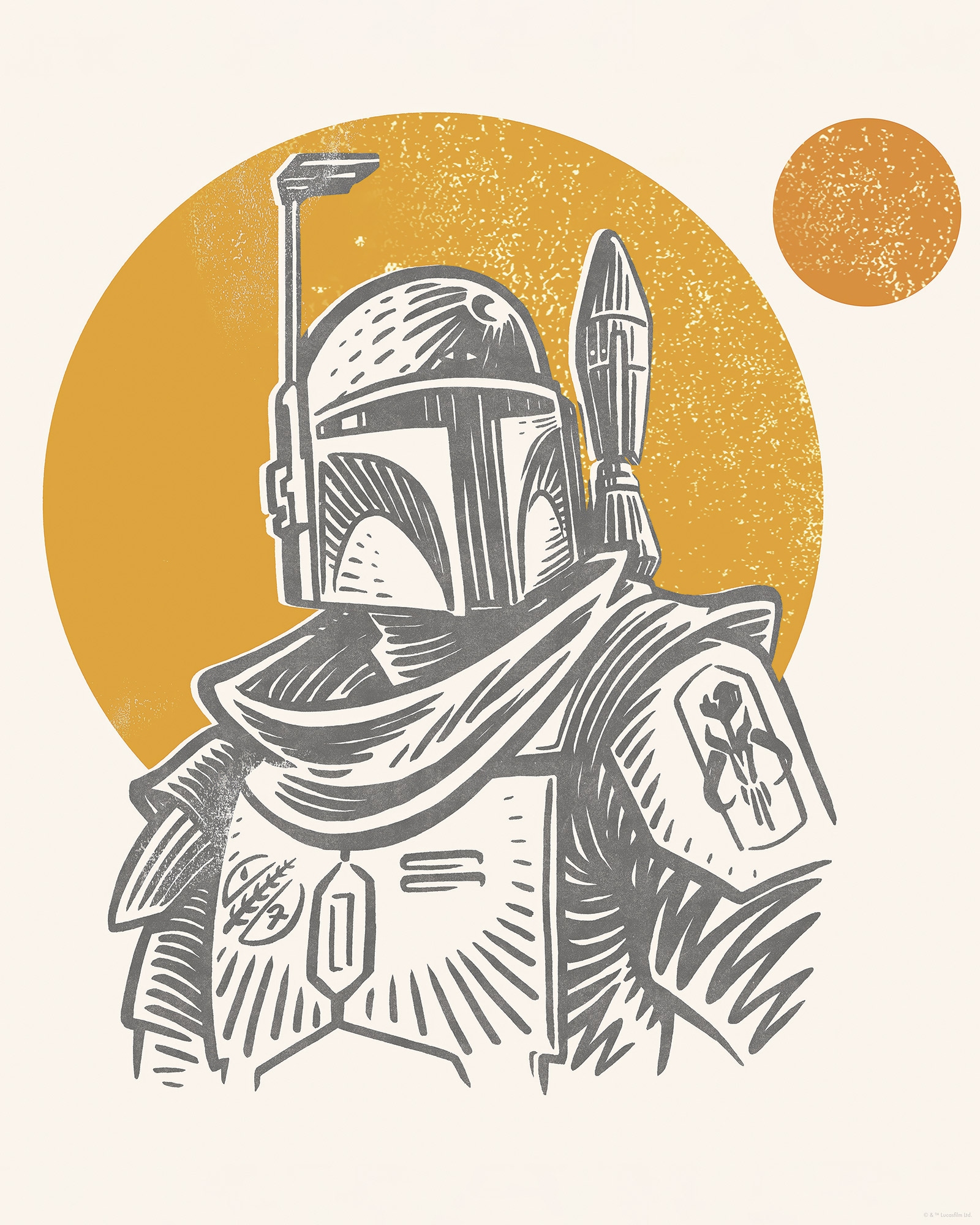 Komar Wandbild »Star Wars Boba Fett Illustration Iconic« Disney Set, 1 Stk. tlg. 40 x 50 cm (Breite x Höhe) - Kinderzimmer, Dekoration