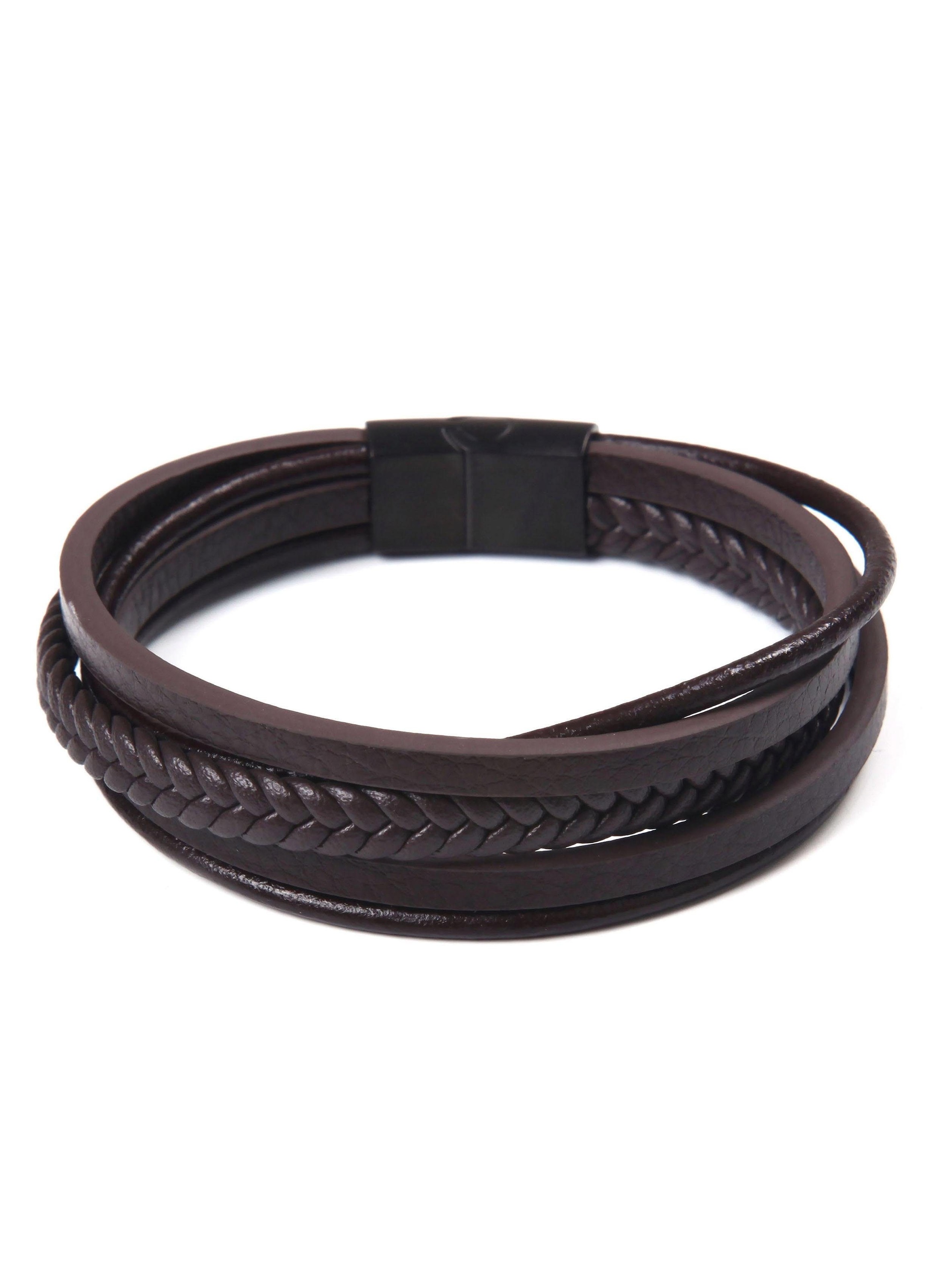 Image of J.Jayz Lederarmband »mehrreihiges Design in teilweise geflochtener Optik« bei Ackermann Versand Schweiz