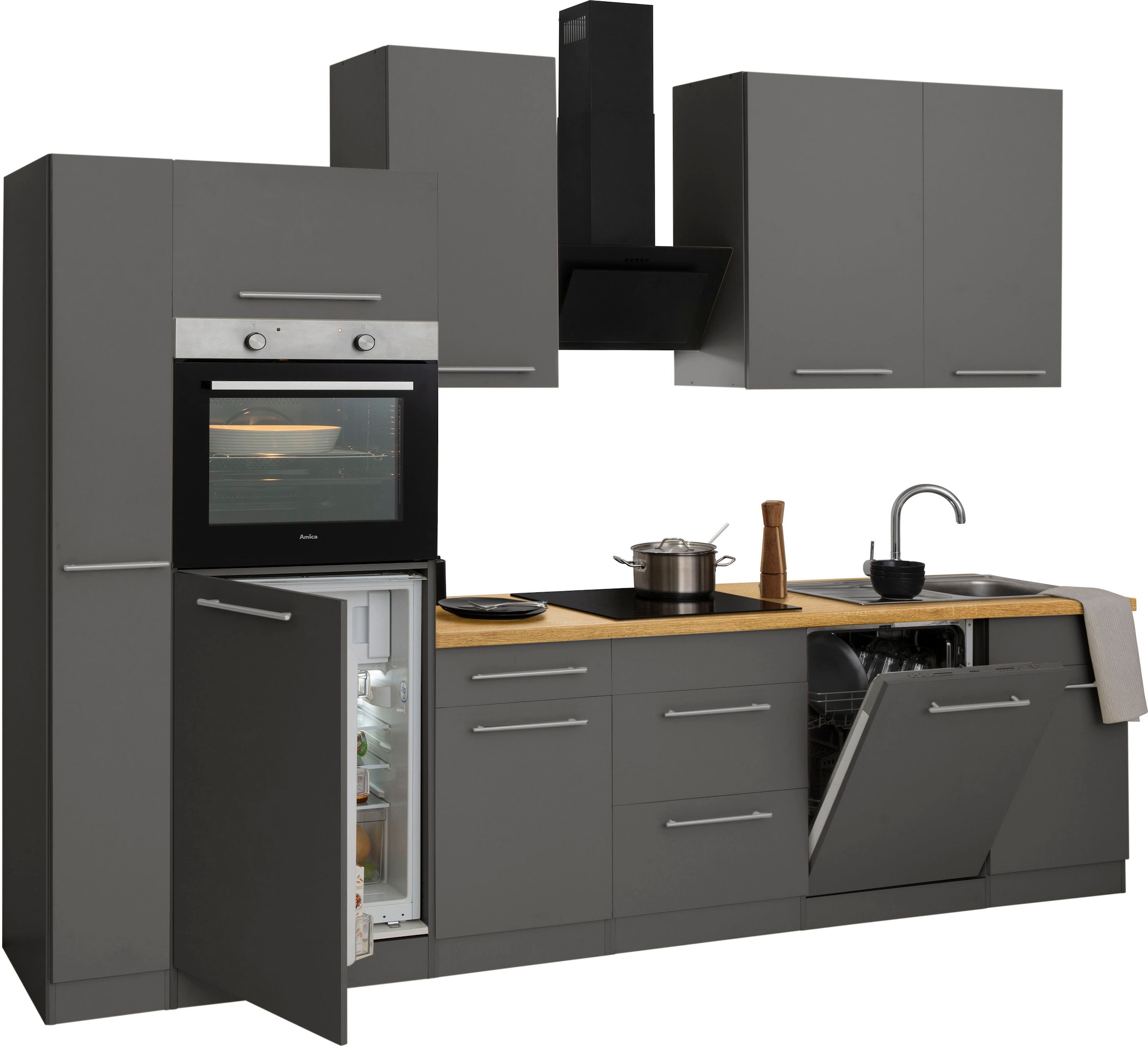 wiho Küchen Kitchenette »Unna« sans appareils électriques, largeur 310 cm