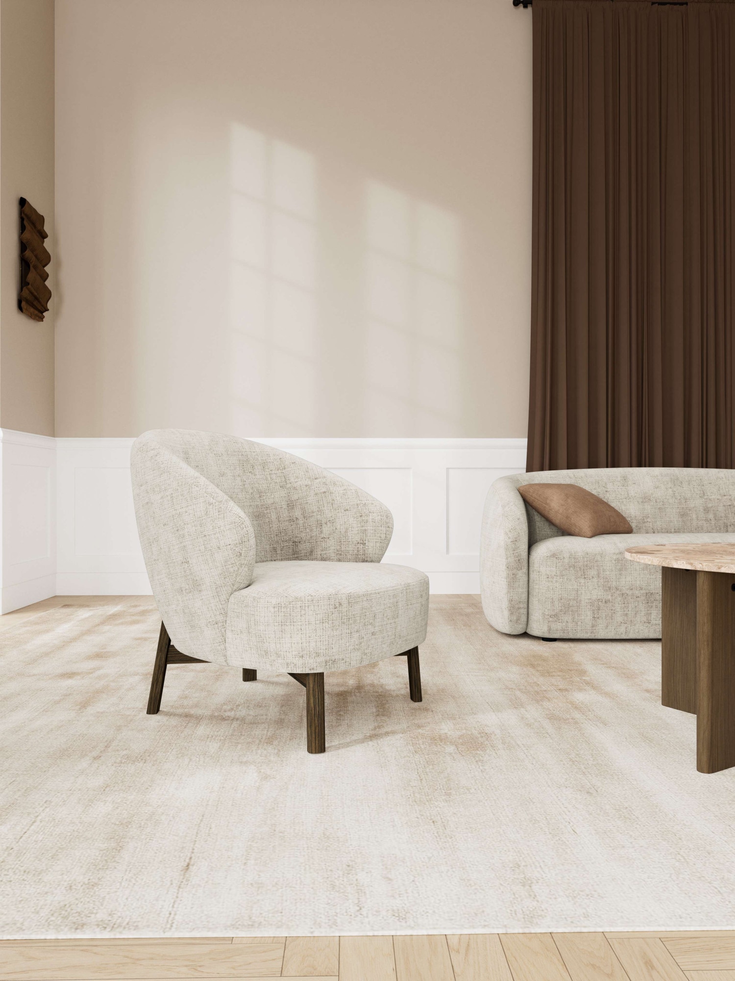 Image of ACTONA GROUP Polsterstuhl "Relaxsessel, Polstersessel" () Stuhl, beige, 77.5x78x78cm