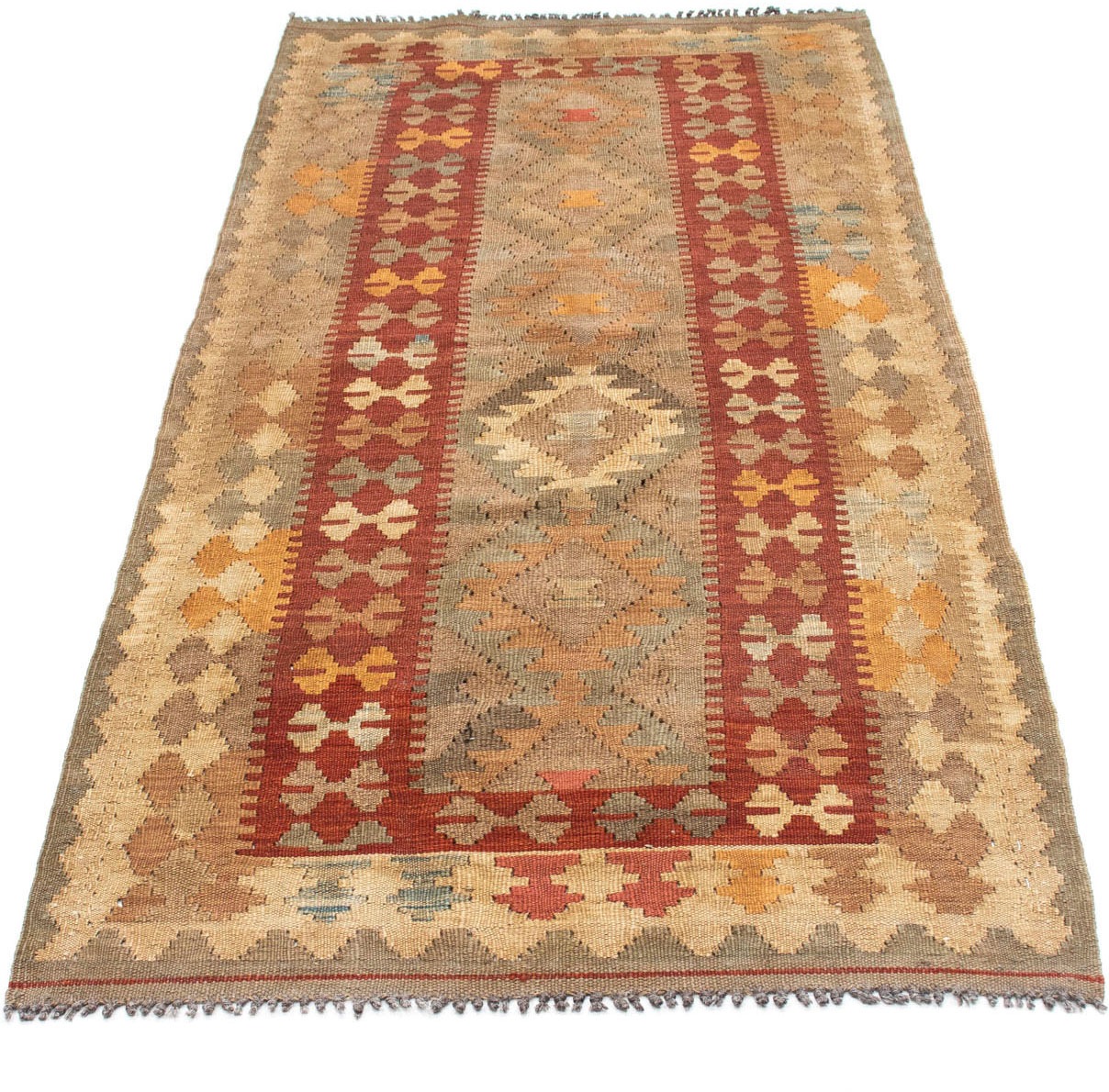 Image of morgenland Läufer »Kelim Medaillon Marrone chiaro 198 x 81 cm«, rechteckig, 0,4 mm Höhe, OrientOptik bei Ackermann Versand Schweiz