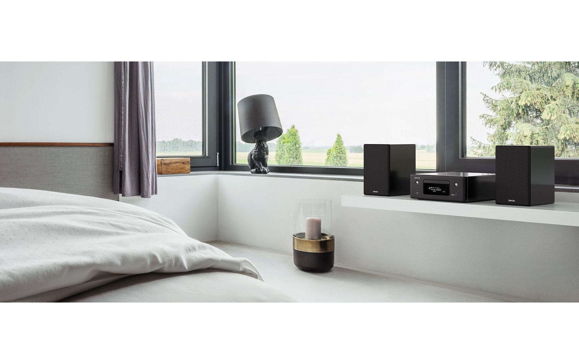 Denon Stereoanlage »CEOL N10 Schwarz«, (CD-Bluetooth-WLAN AM-Tuner-FM-Tuner-Internetradio)