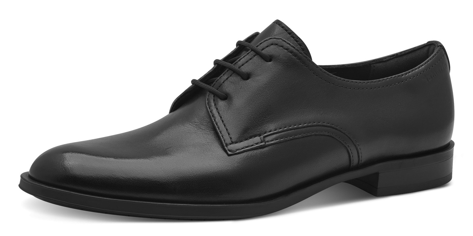 Tamaris Schnürschuh  , Blockabsatz, Halbschuh, Businessschuh mit Ziernähten