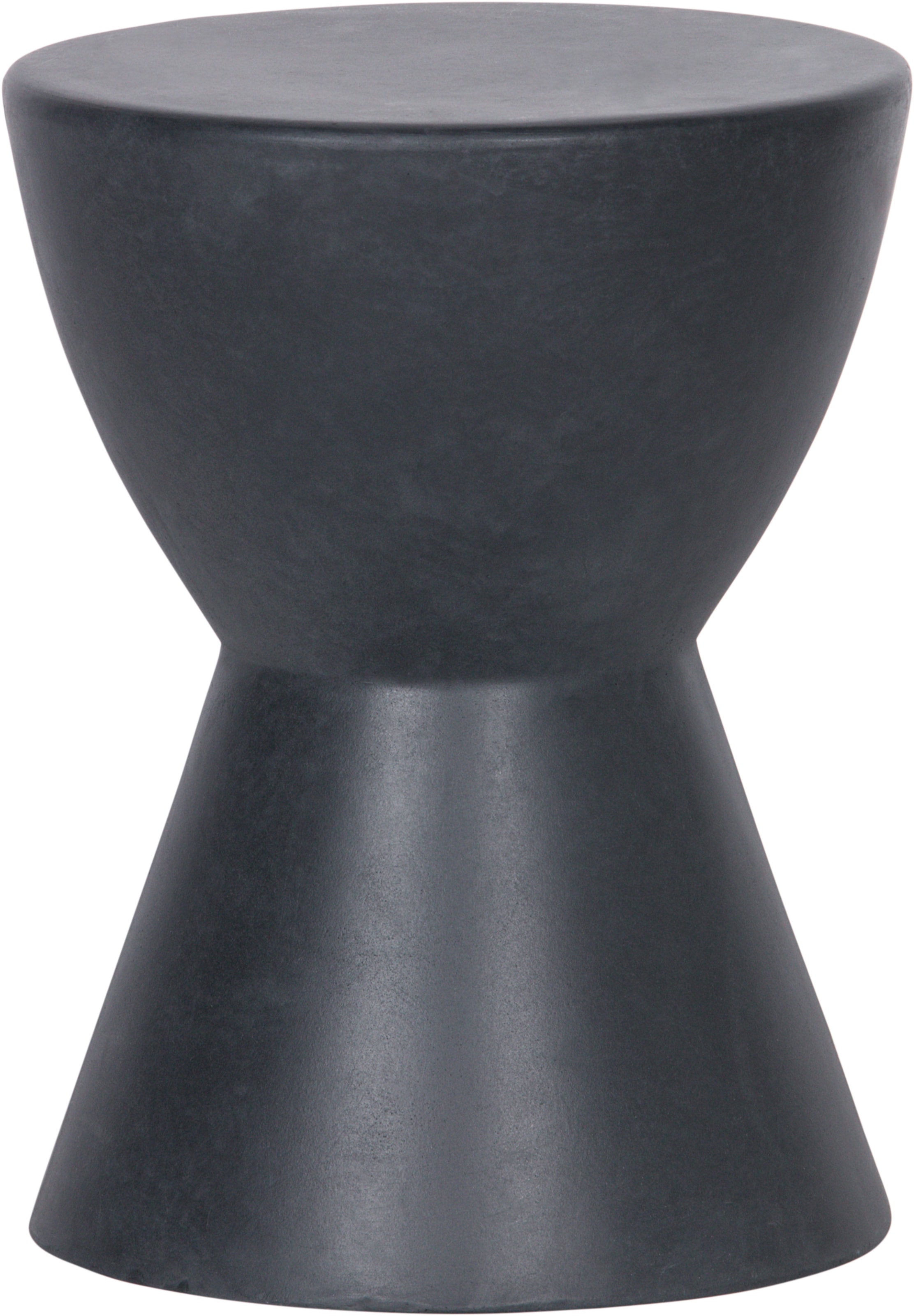 Image of WOOOD Hocker "Dover aus Fiberclay mit Betonoptik und Sanduhr-Form Ø 35 x H 45 cm" Glasfaser-Ton-Verbund, Tragkraft 50 kg, Pfleiglicht