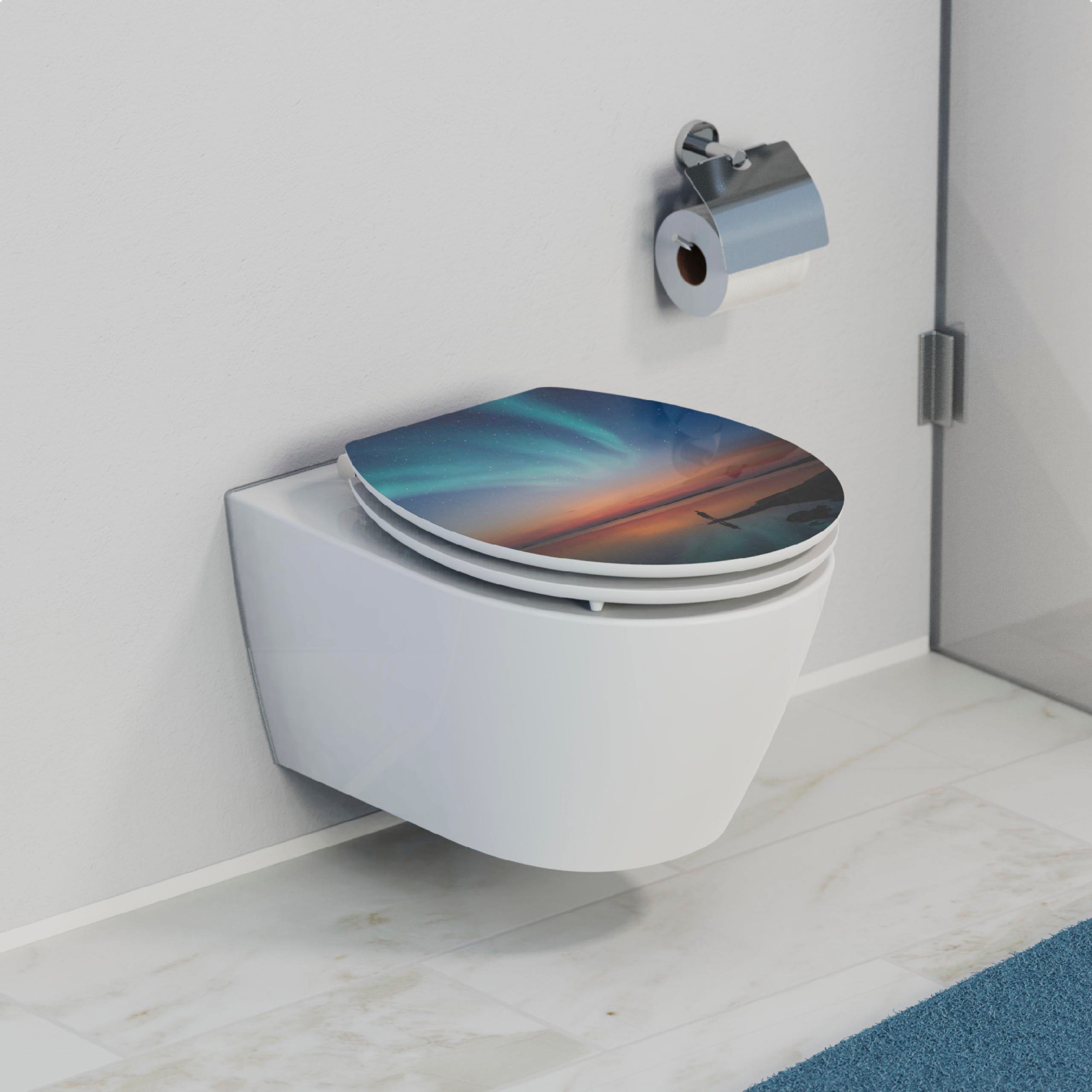 SCHÜTTE MDF HG WC-Sitz POLAR LIGHTS, mit Absenkautomatik
