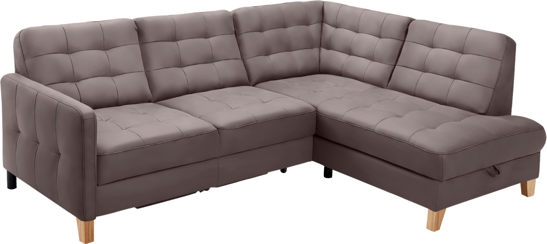 exxpo - sofa fashion Ecksofa »Elio, kompakt und komfortabel, bequem, zeitloses Design, L-Form«, wahlweise mit Bettfunktion und Bettkasten
