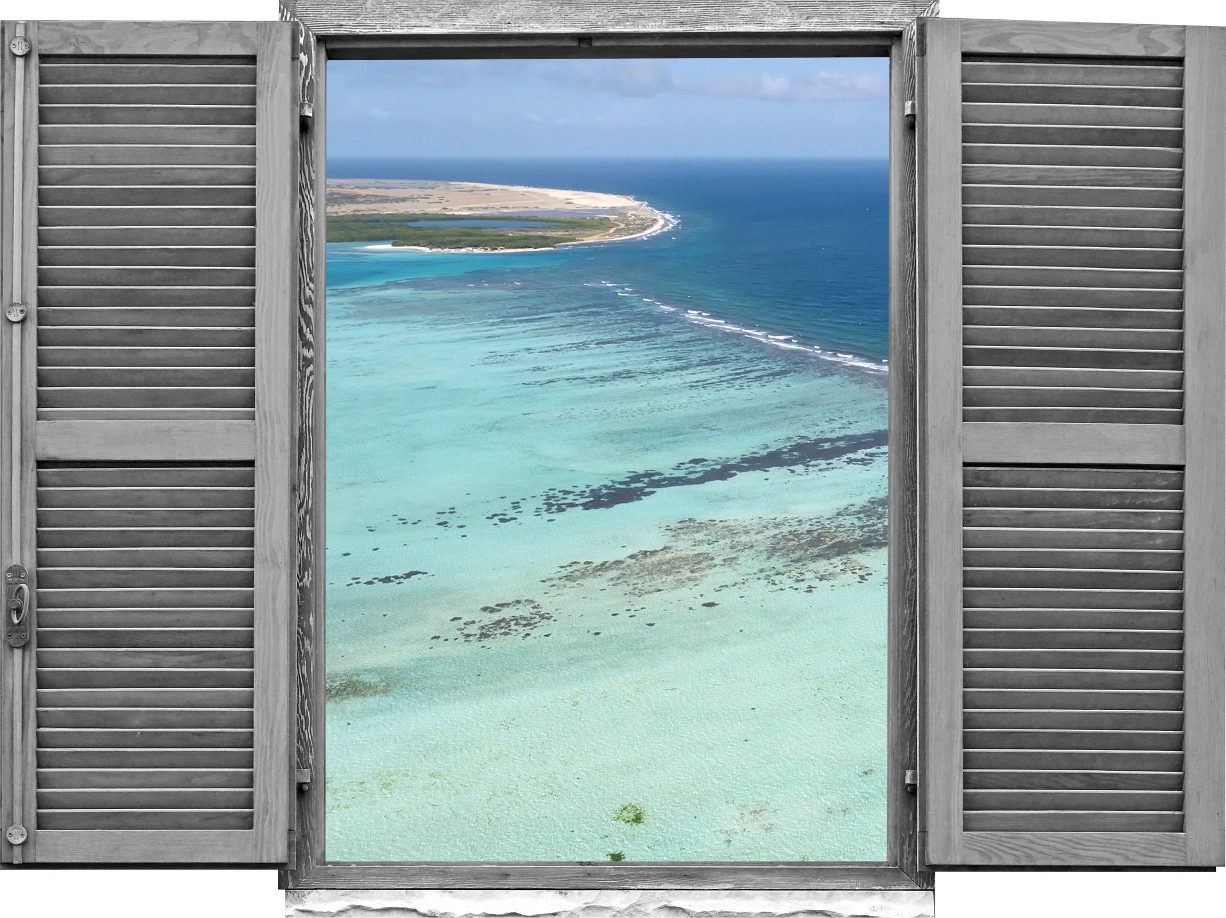 Image of queence Wandtattoo "Meerwasser" Wandsticker, Wandbild, selbstklebend, 3D, Fenster