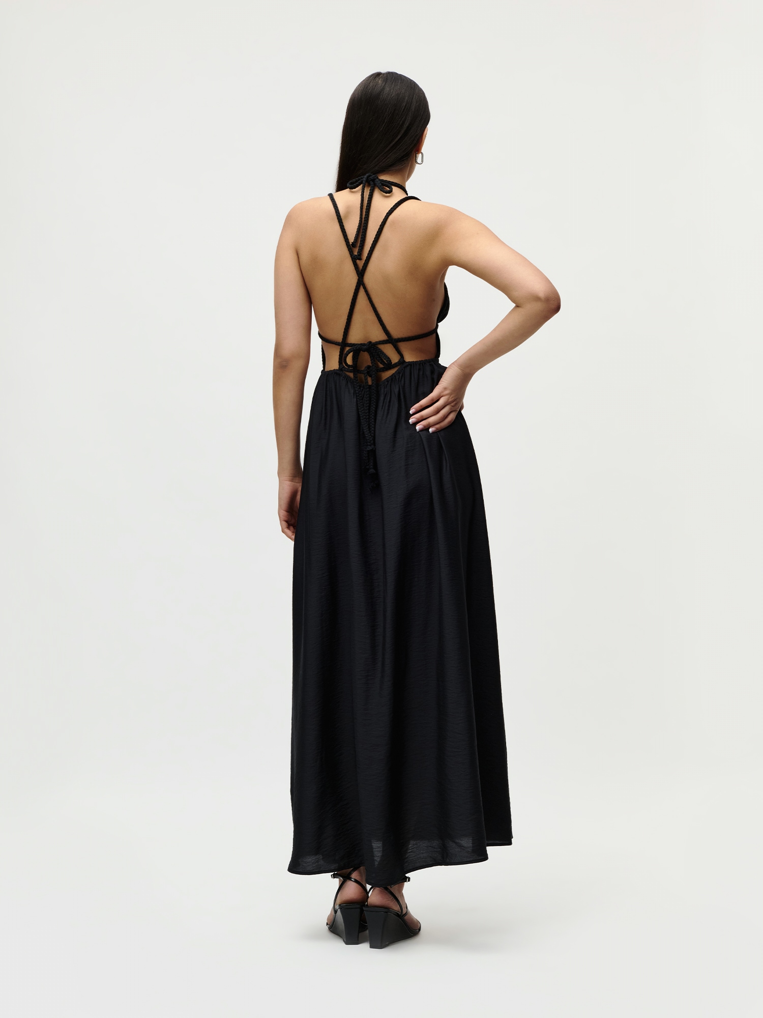 LeGer Maxi robe »Hanke, LeGer by Lena Gercke« Sans poche Regular fit mit Kordeln zum Binden