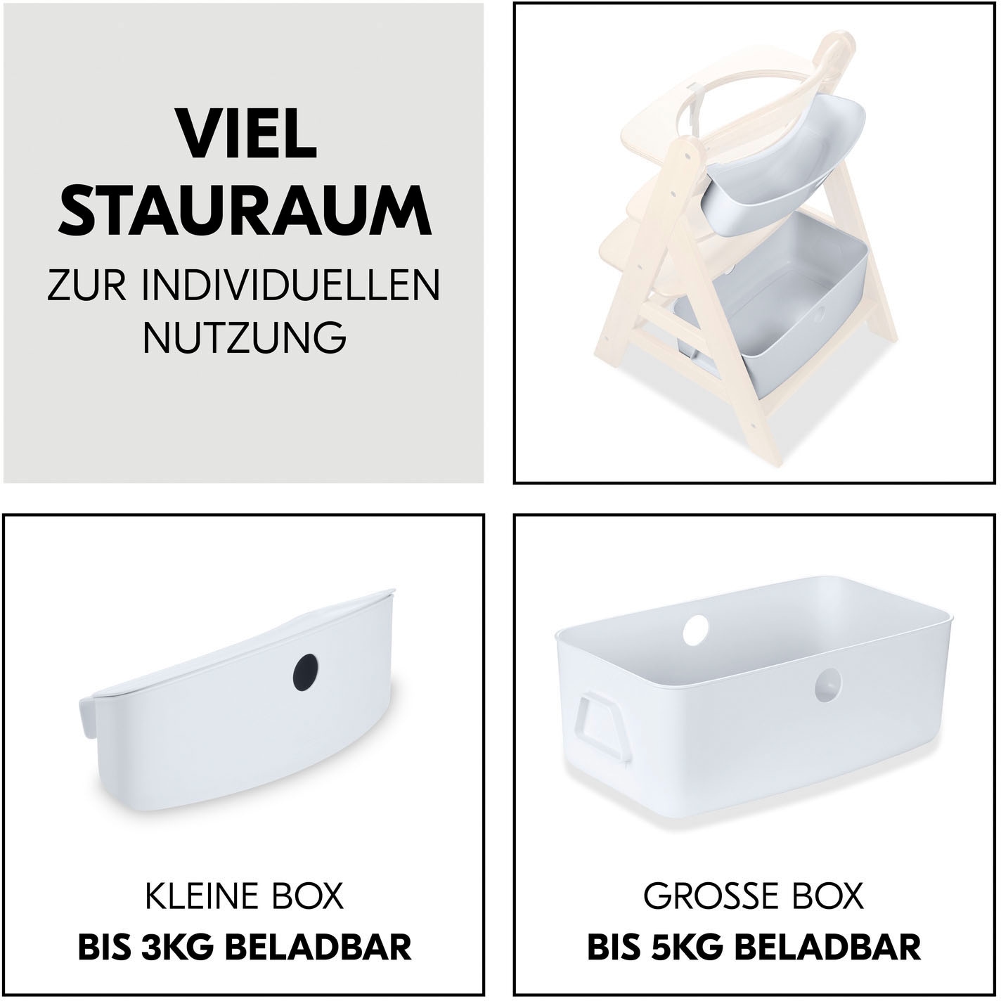 Hauck Boîte de rangement »Alpha Box Set, white« für Hochstühle