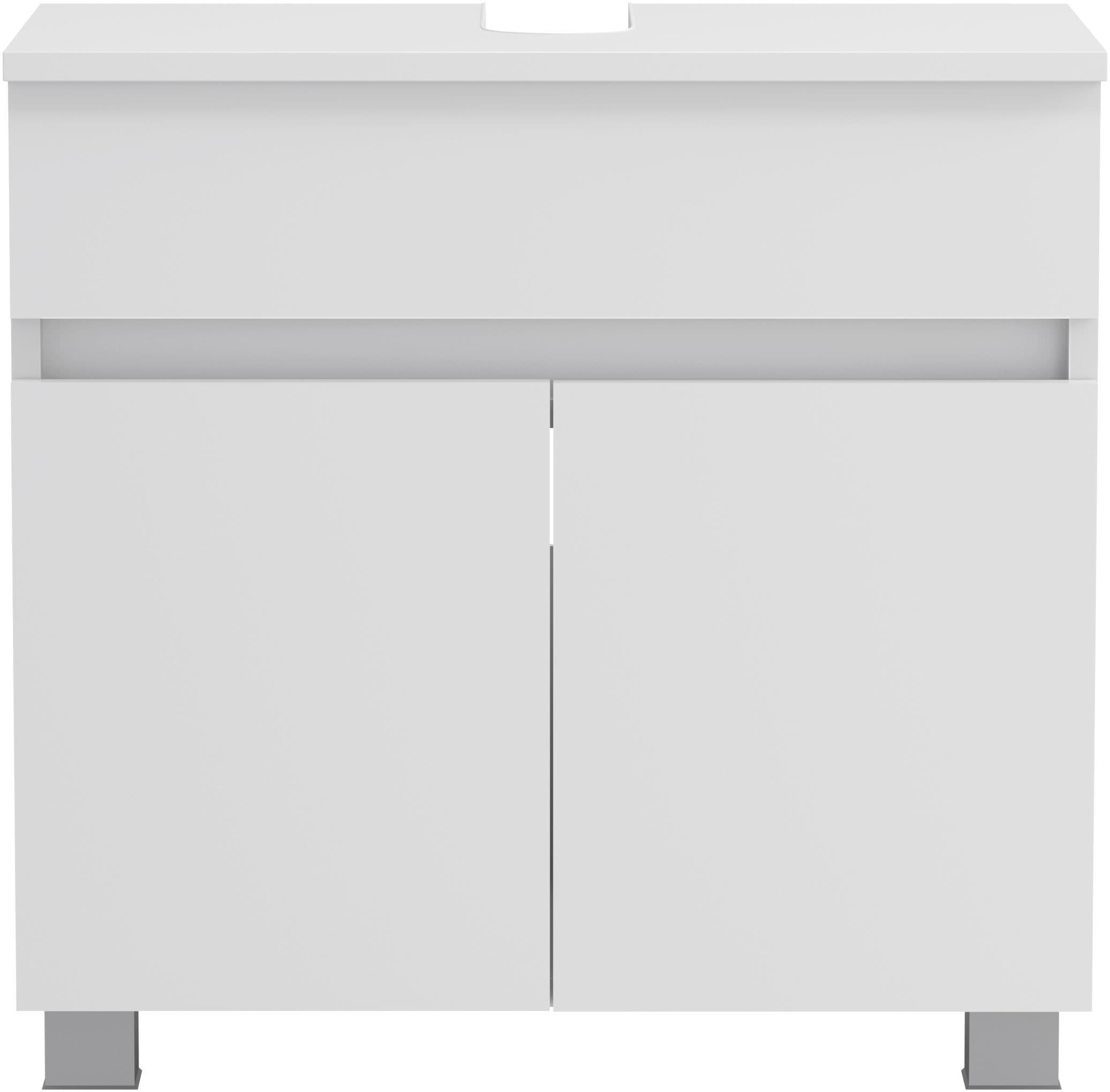 GOODproduct Waschbeckenunterschrank »Bozen, Unterbeckenschrank 60 cm« griffloses Design, Masse (B/T/H): 60/35/54 cm