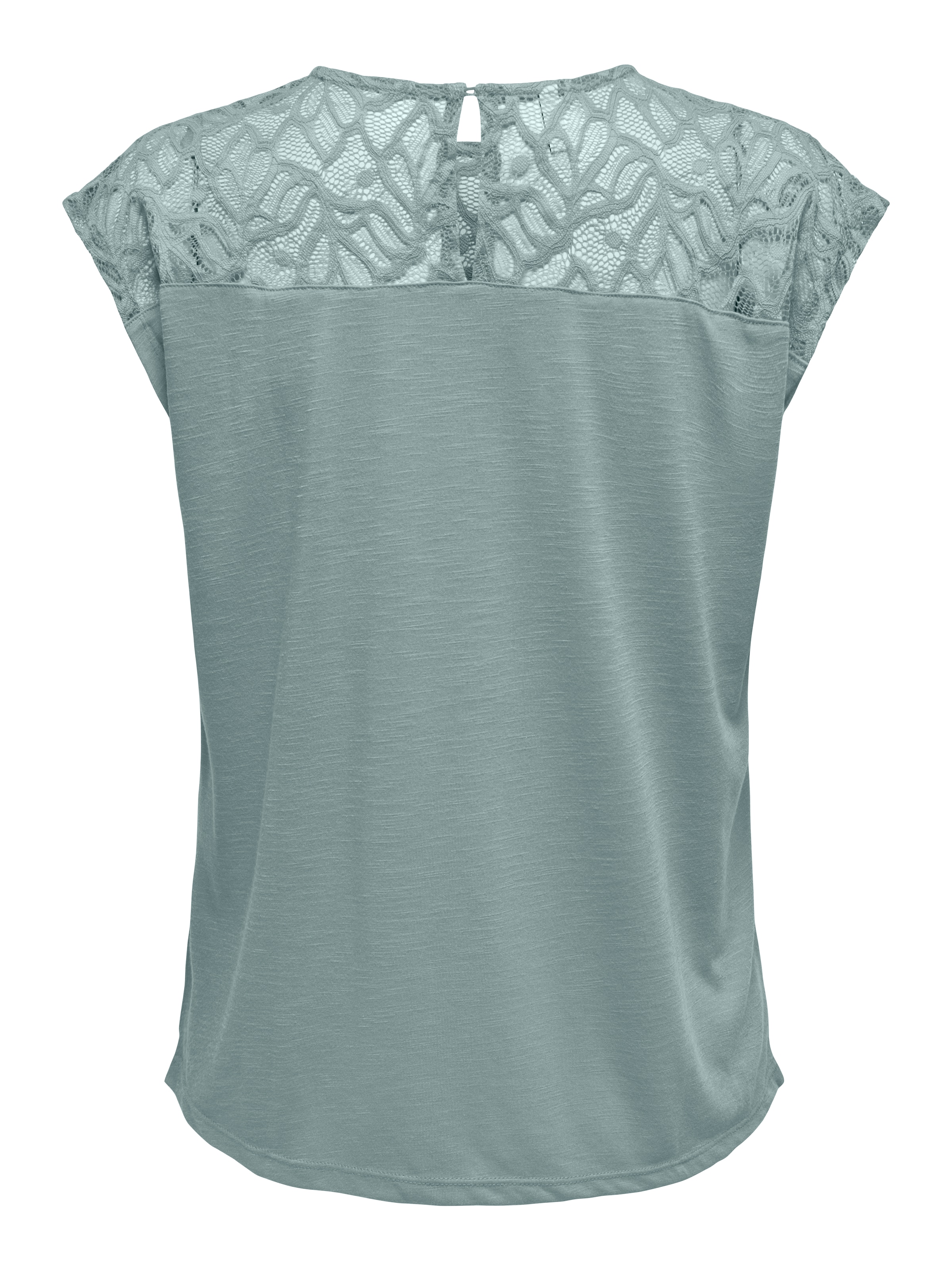 ONLY Spitzenshirt »ONLSINDY LIFE S/S O-NECK MIX TOP JRS«
