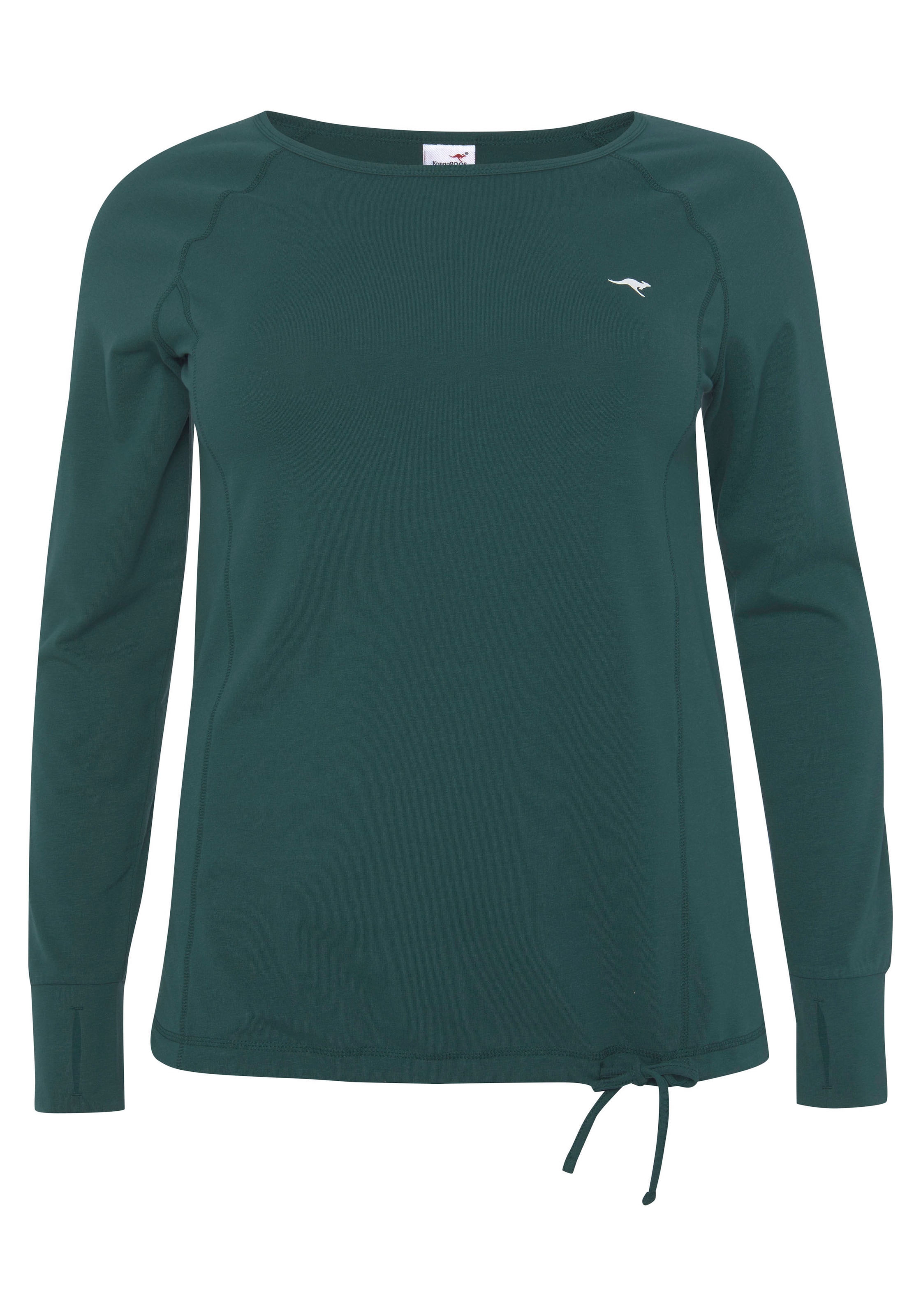 KangaROOS Langarmshirt, Langarm, für Büro und Freizeit, aus Baumwollmischung