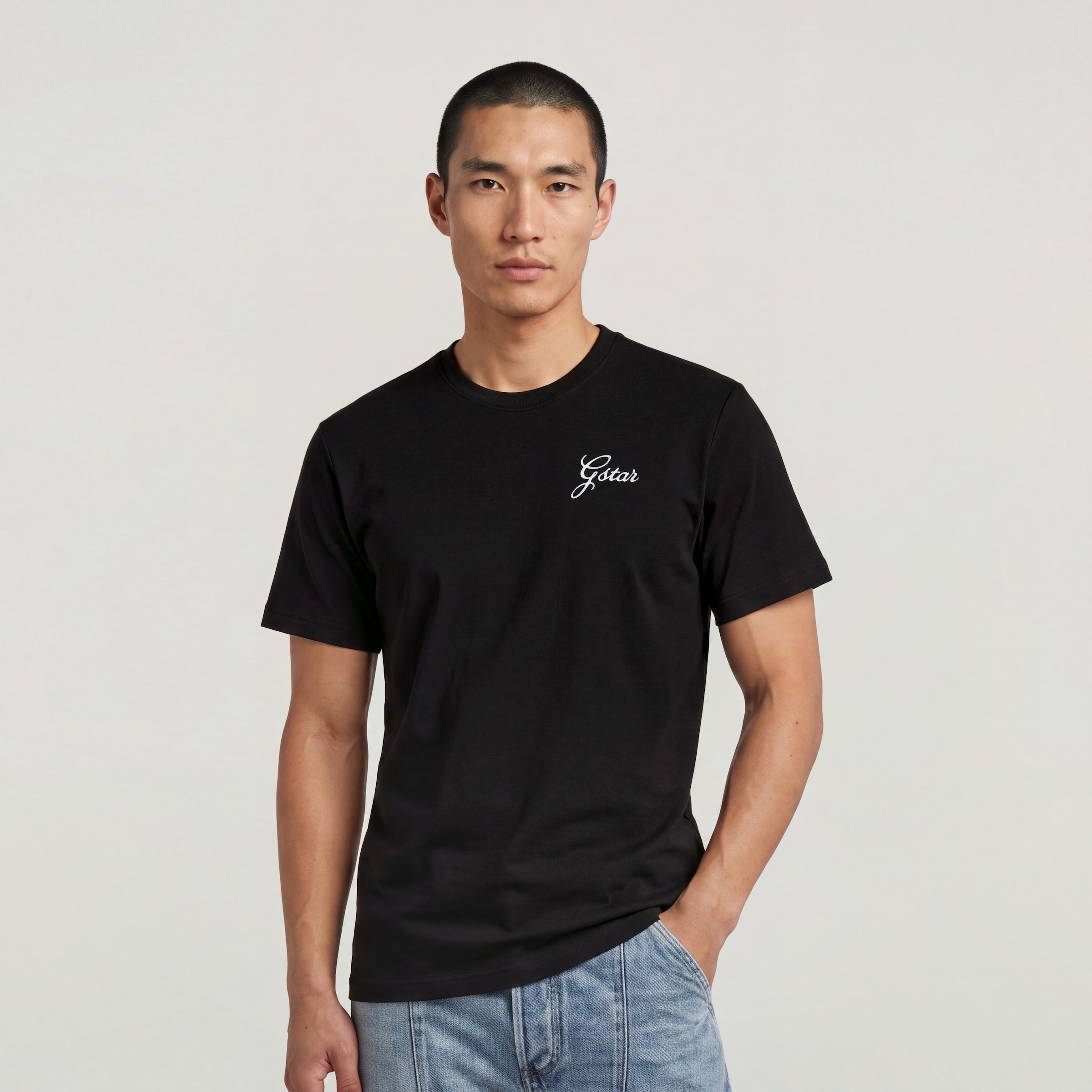 Image of G-STAR T-Shirt "Script r t" aus Baumwolle, Regular Fit