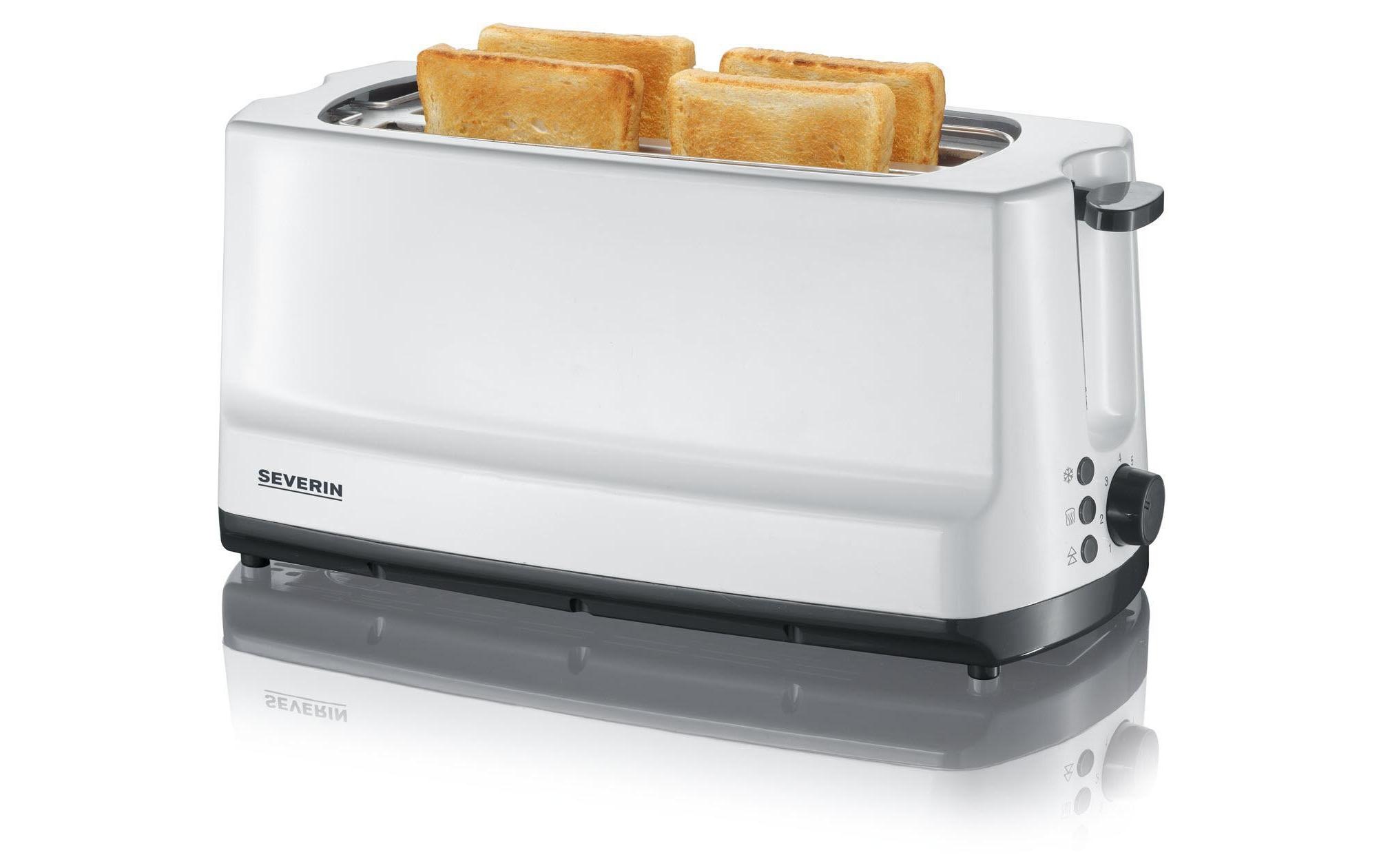 Image of Severin Toaster "AT 2234 Weiss/Schwarz" 1400 W Lieferung mit passendem CH-Fixadapter