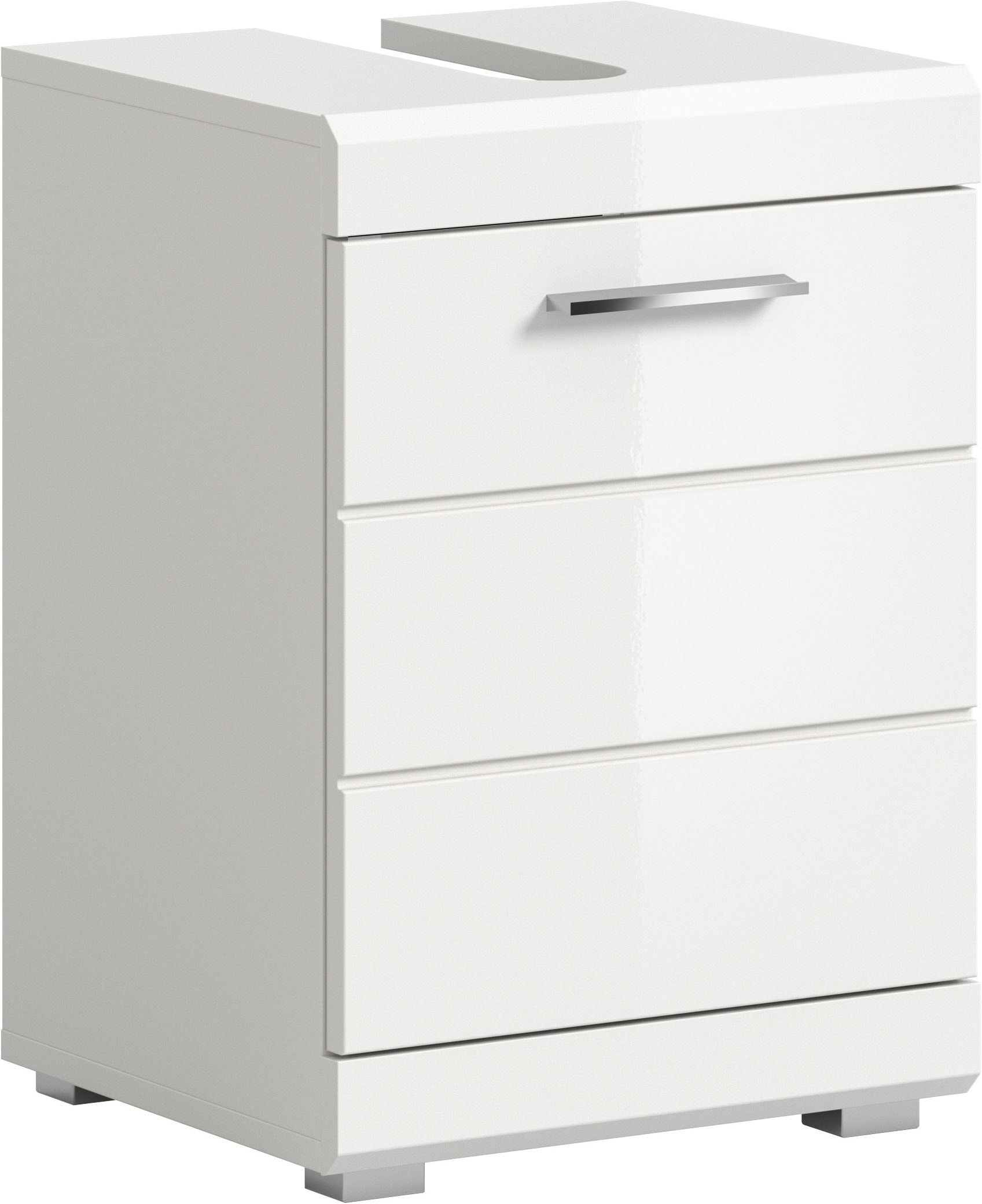 Image of welltime Waschbeckenunterschrank "SIENA, Breite 40cm, 1 Tür, 1 Einlegeboden, 2 Fächer, MDF-Front" WBU, Badmöbel, Badschrank, Kommode, Unterschrank, Bad, Badezimmer