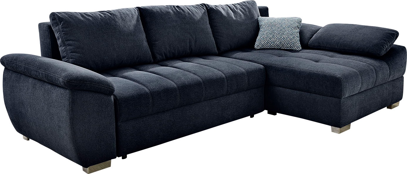 Image of Jockenhöfer Gruppe Ecksofa, mit Bettfunktion und Bettkasten, Ottomane links oder rechts montierbar, inklusive loser Rücken- und Zierkissen bei Ackermann Versand Schweiz