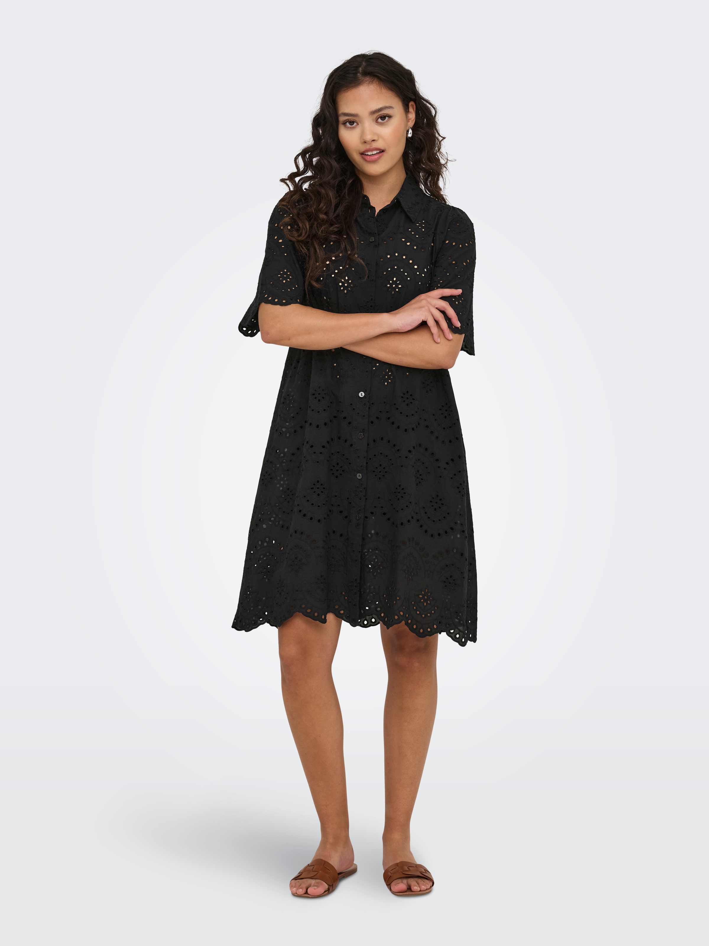 ONLY Robe en dentelle »ONLVALAIS S/S DRESS WVN NOOS«