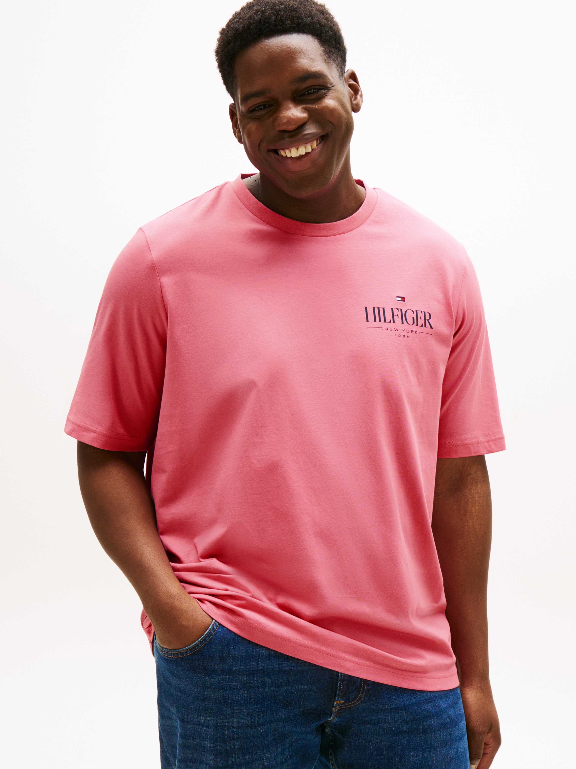 Tommy Hilfiger Big & Tall T-Shirt »BT-HILFIGER STACK TEE-B«, Grosse Grössen