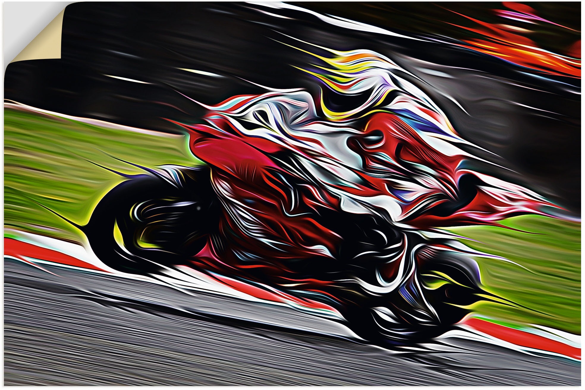 Image of Artland Wandbild »Vollgas auf zwei Rädern«, Motorräder, (1 St.), in vielen Grössen & Produktarten - Alubild / Outdoorbild für den Aussenbereich, Leinwandbild, Poster, Wandaufkleber / Wandtattoo auch für Badezimmer geeignet bei Ackermann Versand Schweiz