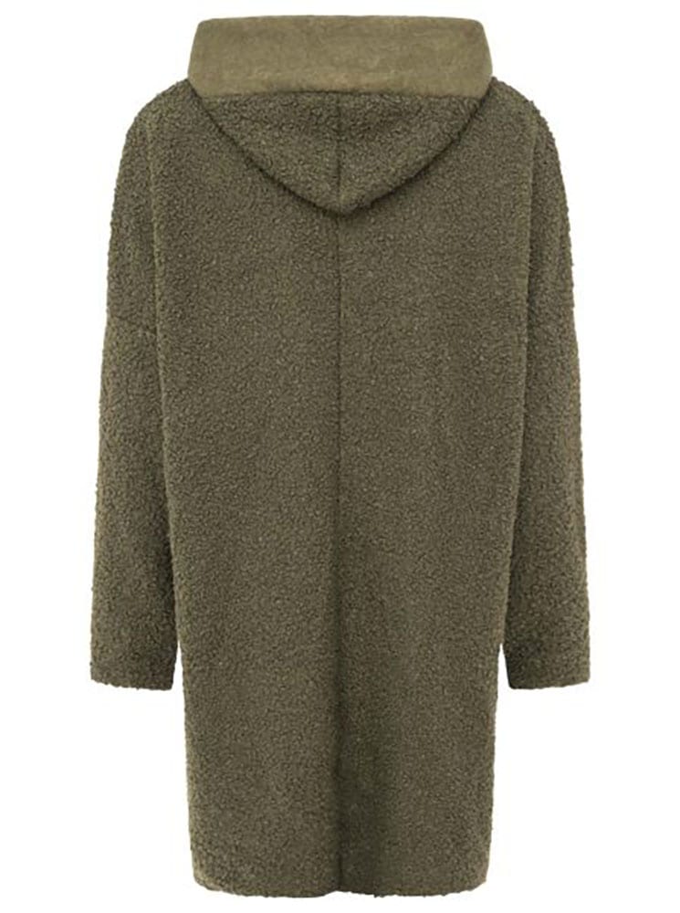 Zwillingsherz Manteau court »"Neon"« aus Teddystoff mit Kapuze, Reissverschluss und Taschen